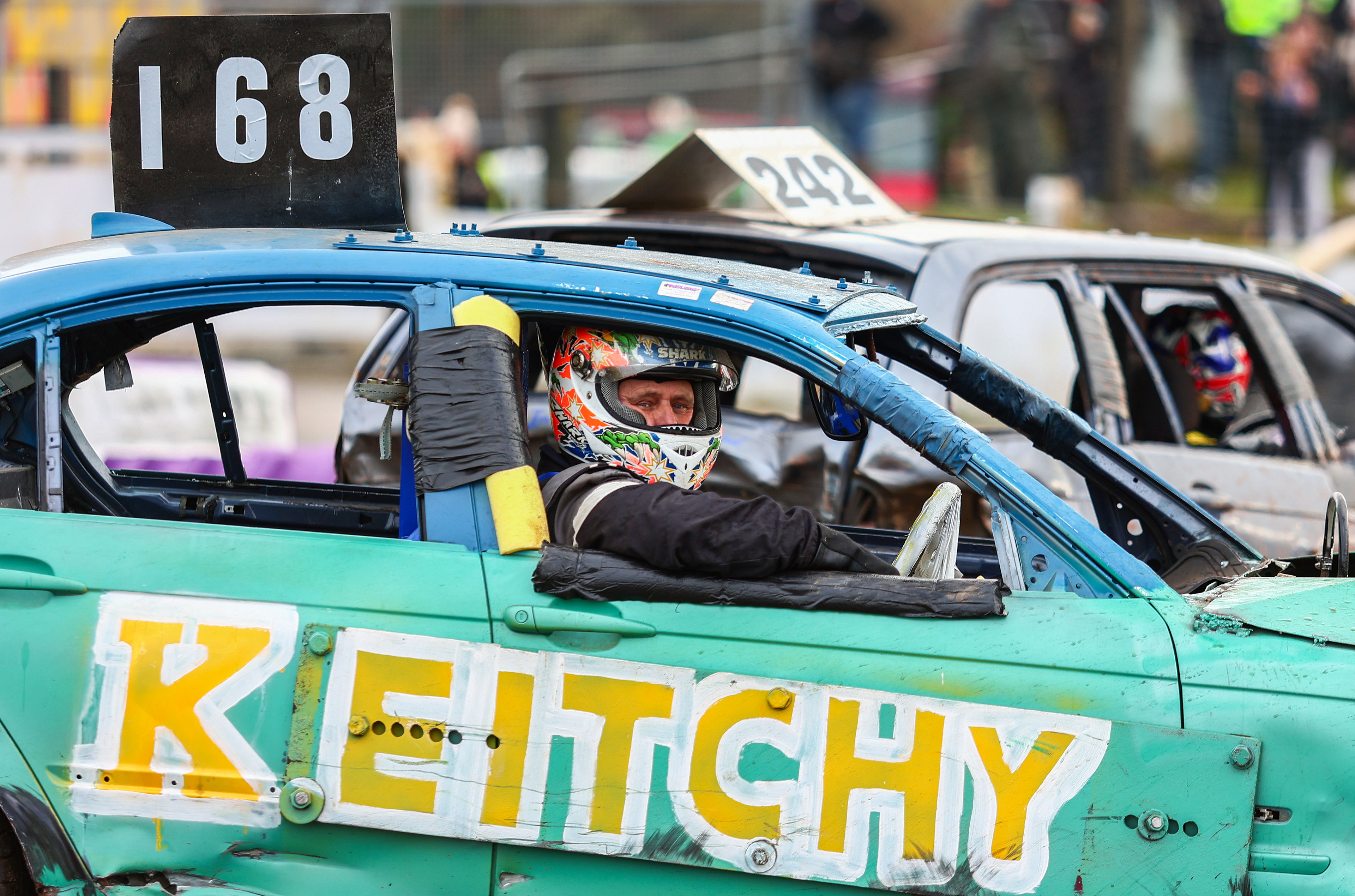 A series of shots from the "Banger Bonanza" at the United Downs Raceway, Redruth, Cornwall on the 29th December 2024. © Luke Williams, 2024. All rights reserved.