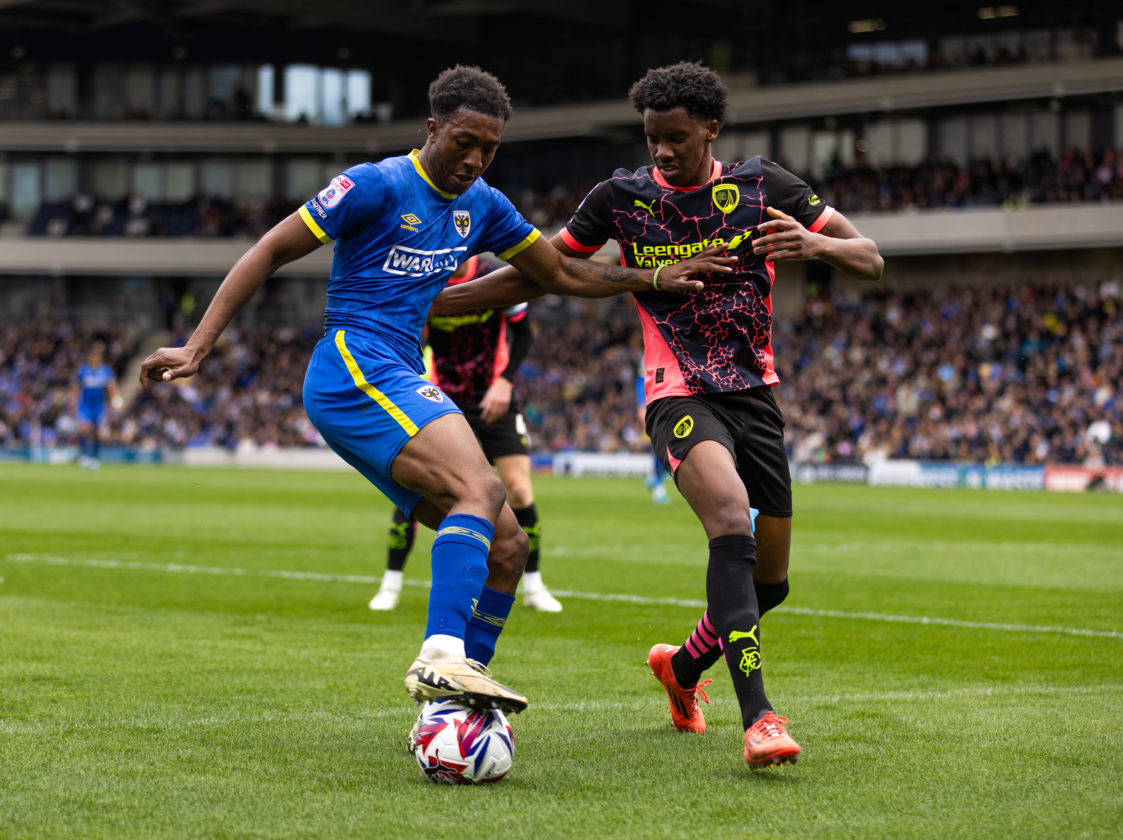 AFC Wimbledon draw 0-0 to Chesterfield FC in a League 2 Fixture at The Cherry Red Records Stadium. Shot for Kontent Haus Agency.