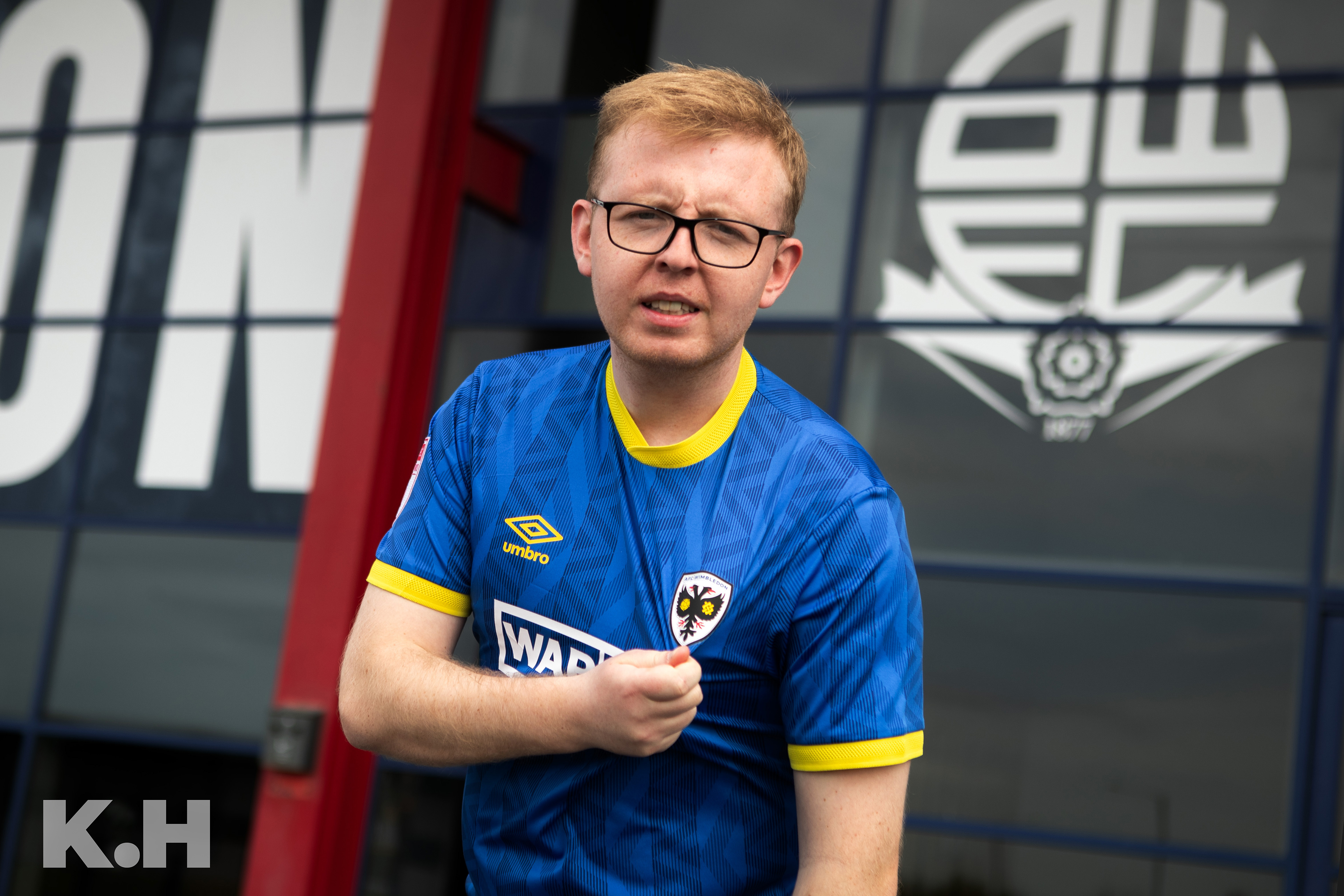 AFC Wimbledon suffer a 3-0 defeat to Bolton Wanderers in a League 1 fixture at the Toughsheet Community Stadium. Shot for Kontent Haus Agency