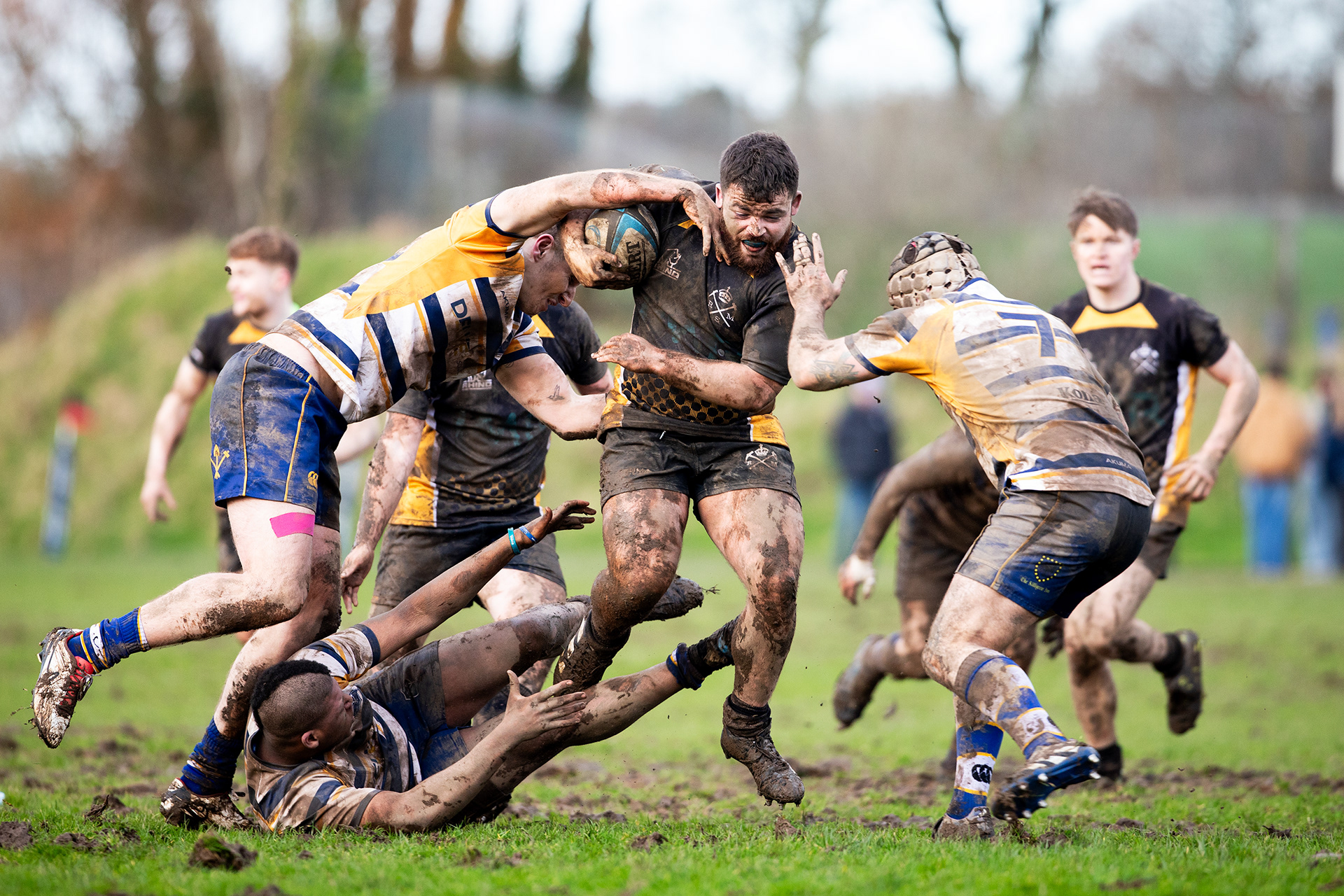 Camborne School of Mines take on Royal School of Mines in the annual bottle match. The Bottle match is the second oldest rugby varsity in the world, running since 1902. © Luke Williams, 2024. All rights reserved.