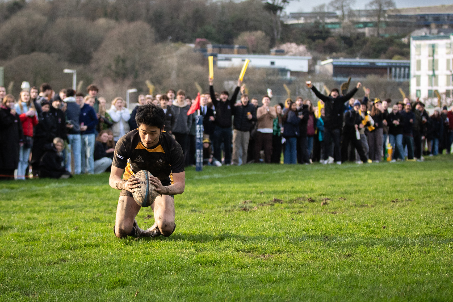 Camborne School of Mines take on Royal School of Mines in the annual bottle match. The Bottle match is the second oldest rugby varsity in the world, running since 1902. © Luke Williams, 2024. All rights reserved.