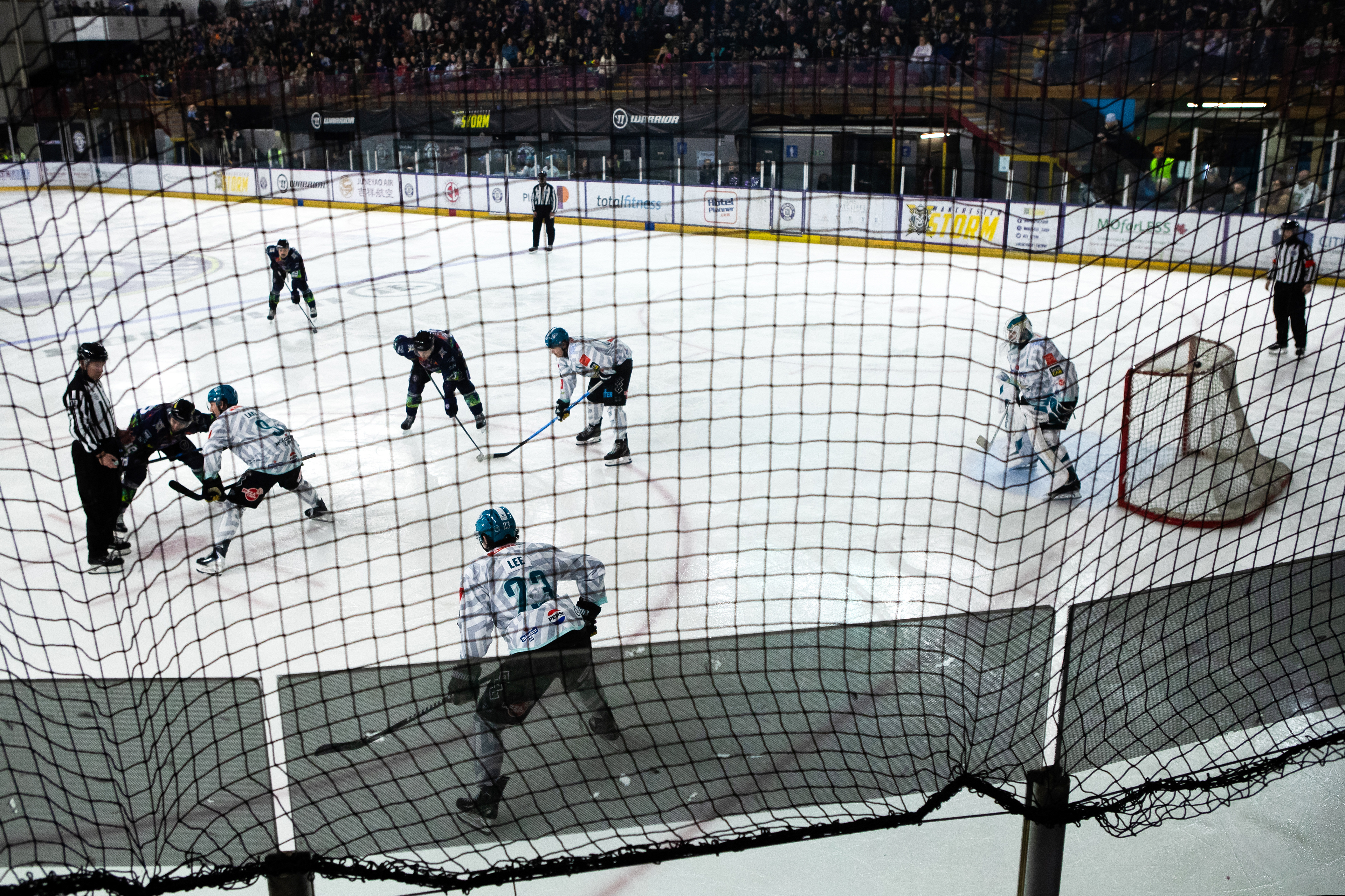 Manchester Storm defeat Belfast Giants 3-2 in Overtime in the Elite Ice Hockey League, Altrincham, Manchester. © Luke Williams, 2026. All rights reserved.