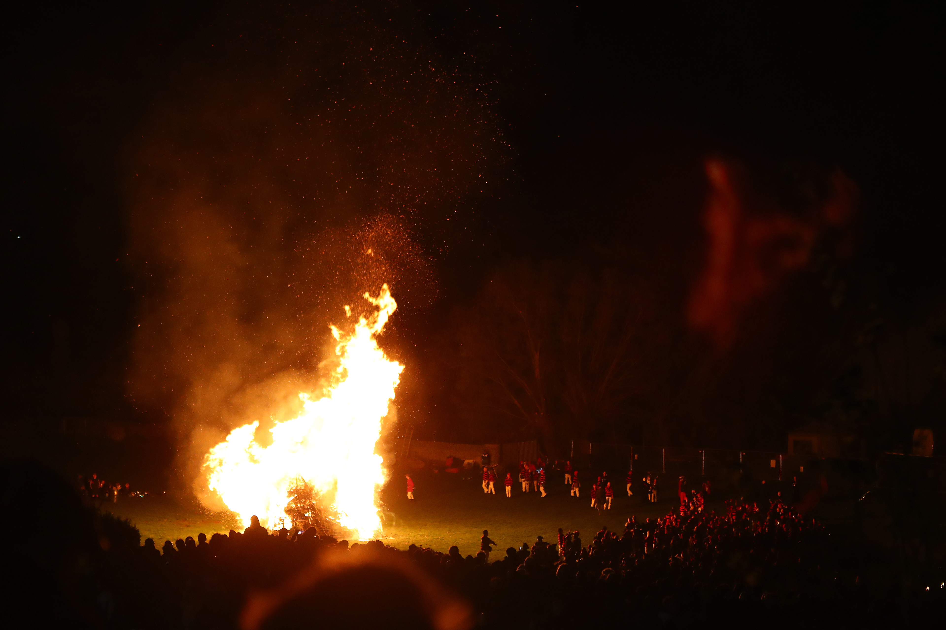 Wednesday 5th November 2025: Southover bonfire celebrations take place in Lewes, East Sussex.  The night involves societies from around the Lewes area marching through the streets with torches and burning effigy’s at designated fire sites.
