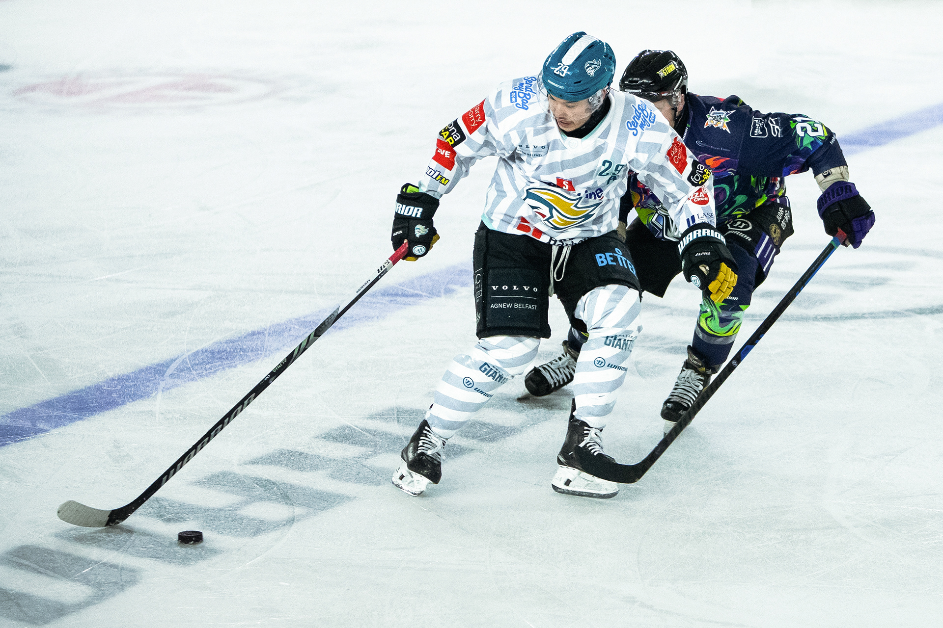 Manchester Storm defeat Belfast Giants 3-2 in Overtime in the Elite Ice Hockey League, Altrincham, Manchester. © Luke Williams, 2026. All rights reserved.