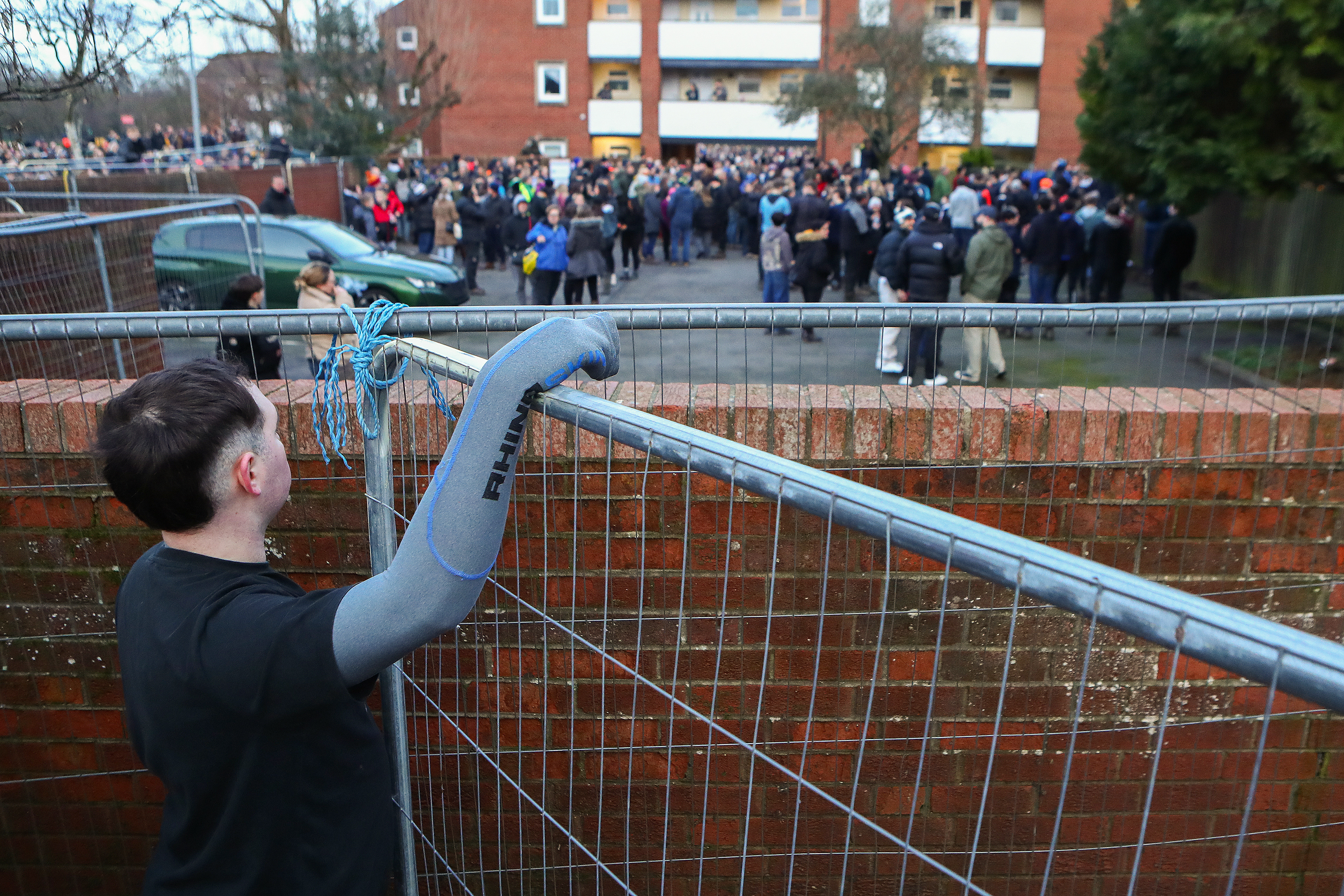 Tuesday 17th February 2026: Players wrestle for possession during the annual Royal Shrovetide Football match, a centuries-old tradition played across the town on Shrove Tuesday and Ash Wednesday. © Luke Williams, 2026. All rights reserved.