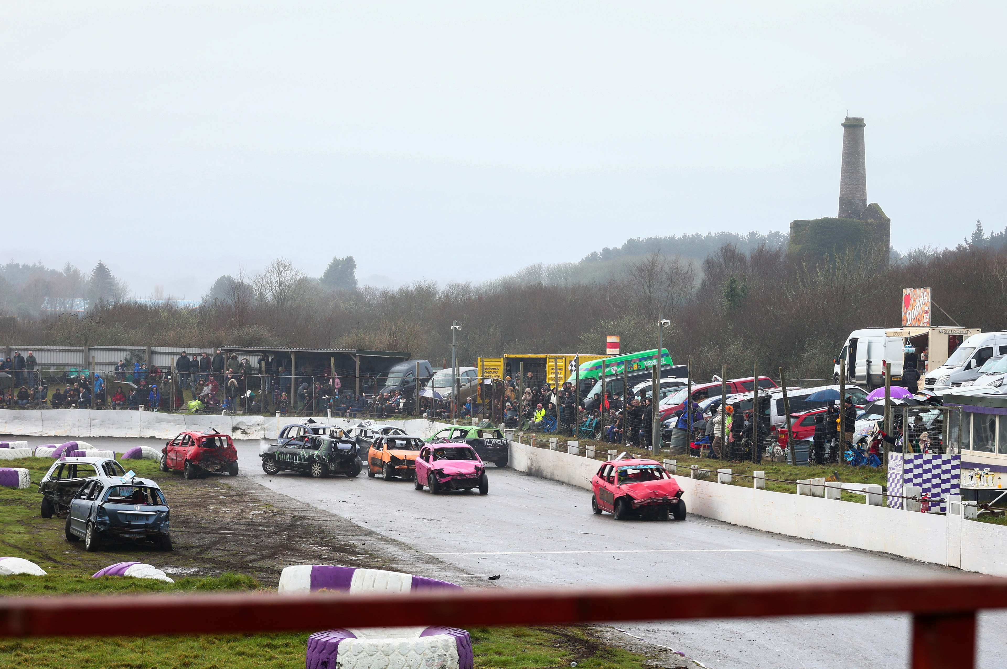A series of shots from the "Banger Bonanza" at the United Downs Raceway, Redruth, Cornwall on the 29th December 2024. © Luke Williams, 2024. All rights reserved.