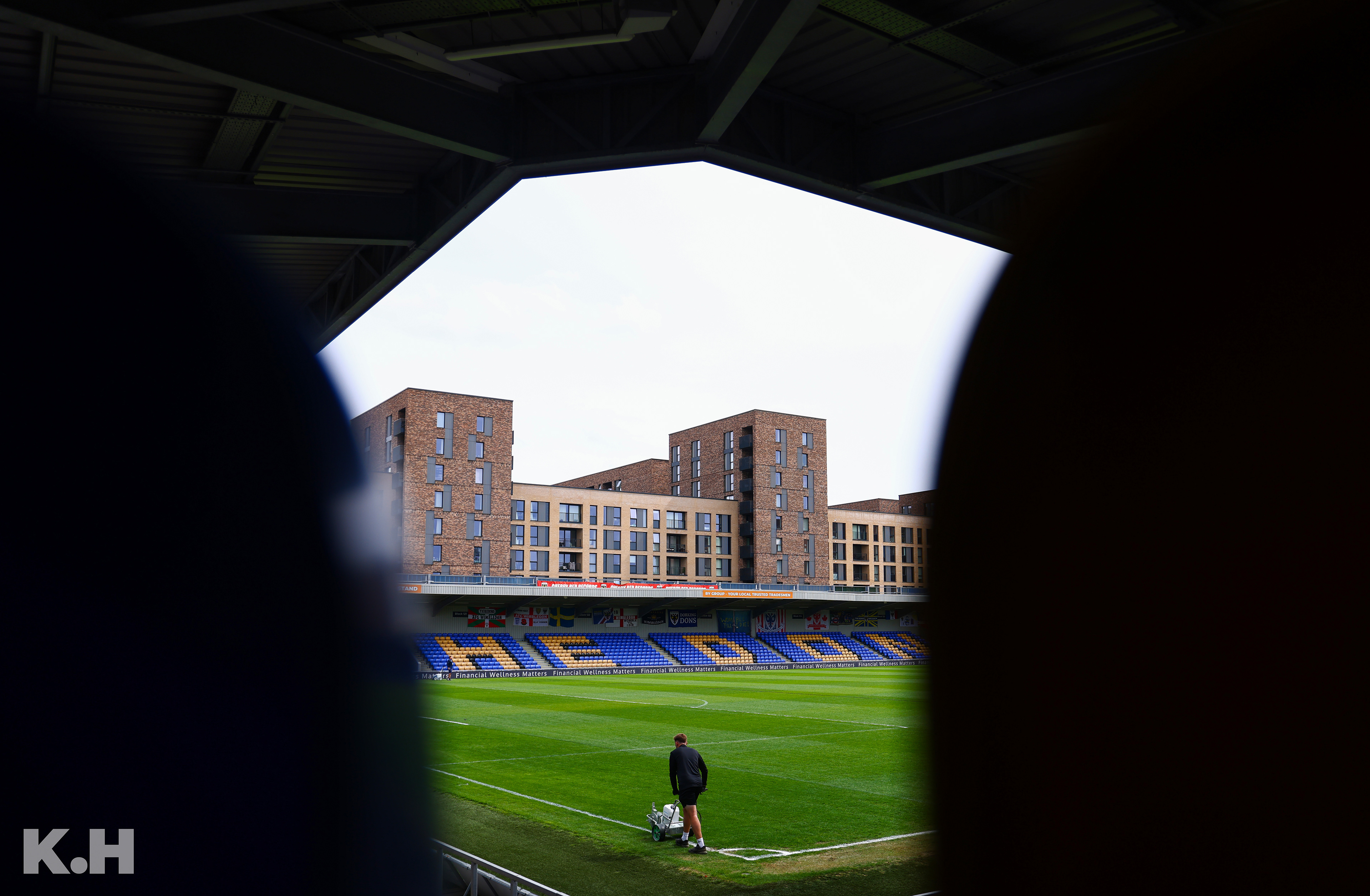 AFC Wimbledon draw 0-0 to Chesterfield FC in a League 2 Fixture at The Cherry Red Records Stadium. Shot for Kontent Haus Agency.