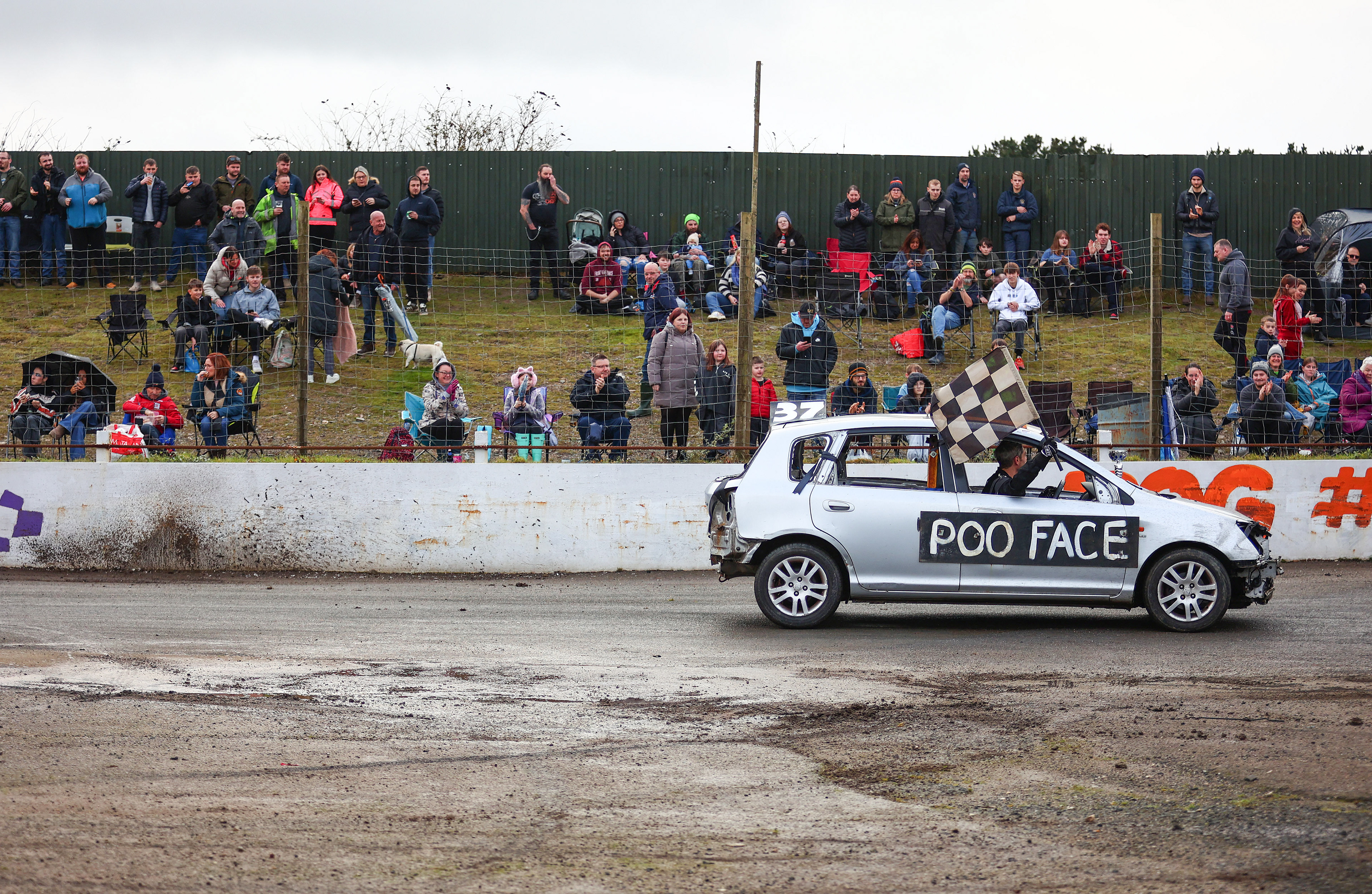 A series of shots from the "Banger Bonanza" at the United Downs Raceway, Redruth, Cornwall on the 29th December 2024. © Luke Williams, 2024. All rights reserved.