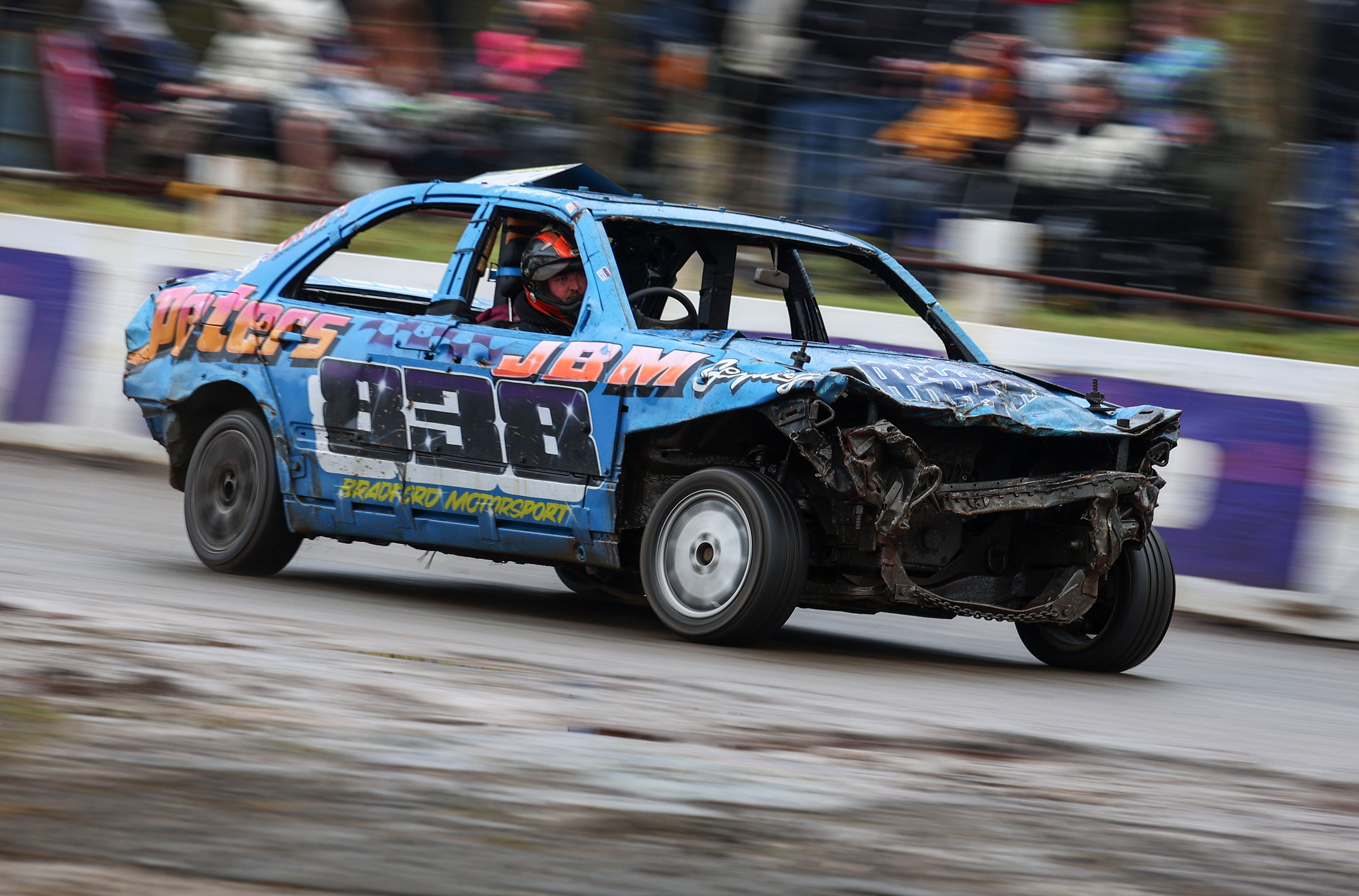 A series of shots from the "Banger Bonanza" at the United Downs Raceway, Redruth, Cornwall on the 29th December 2024. © Luke Williams, 2024. All rights reserved.