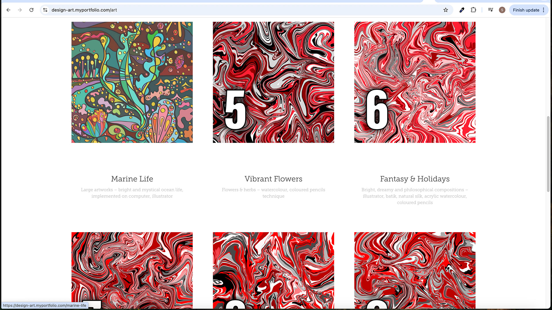 Art Screen - Image Hover Effect