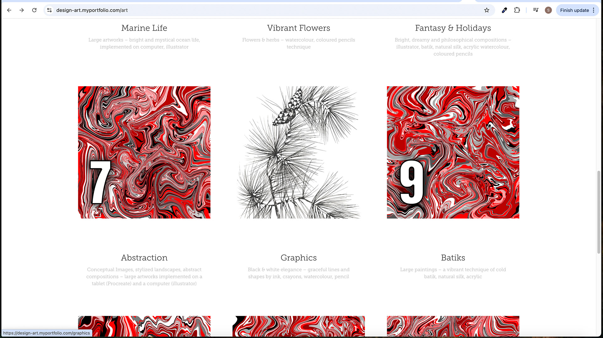Art Screen - Image Hover Effect