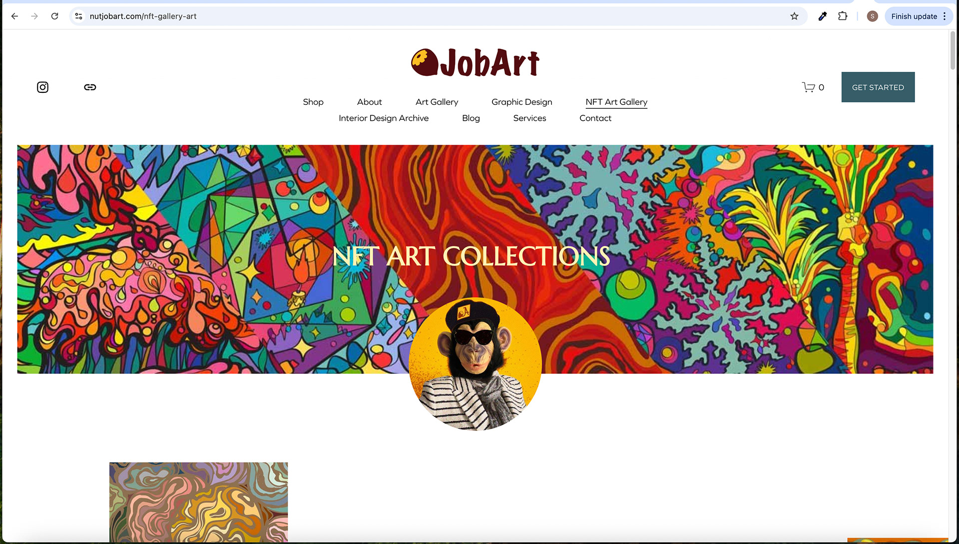 NFT Art Gallery Screen
