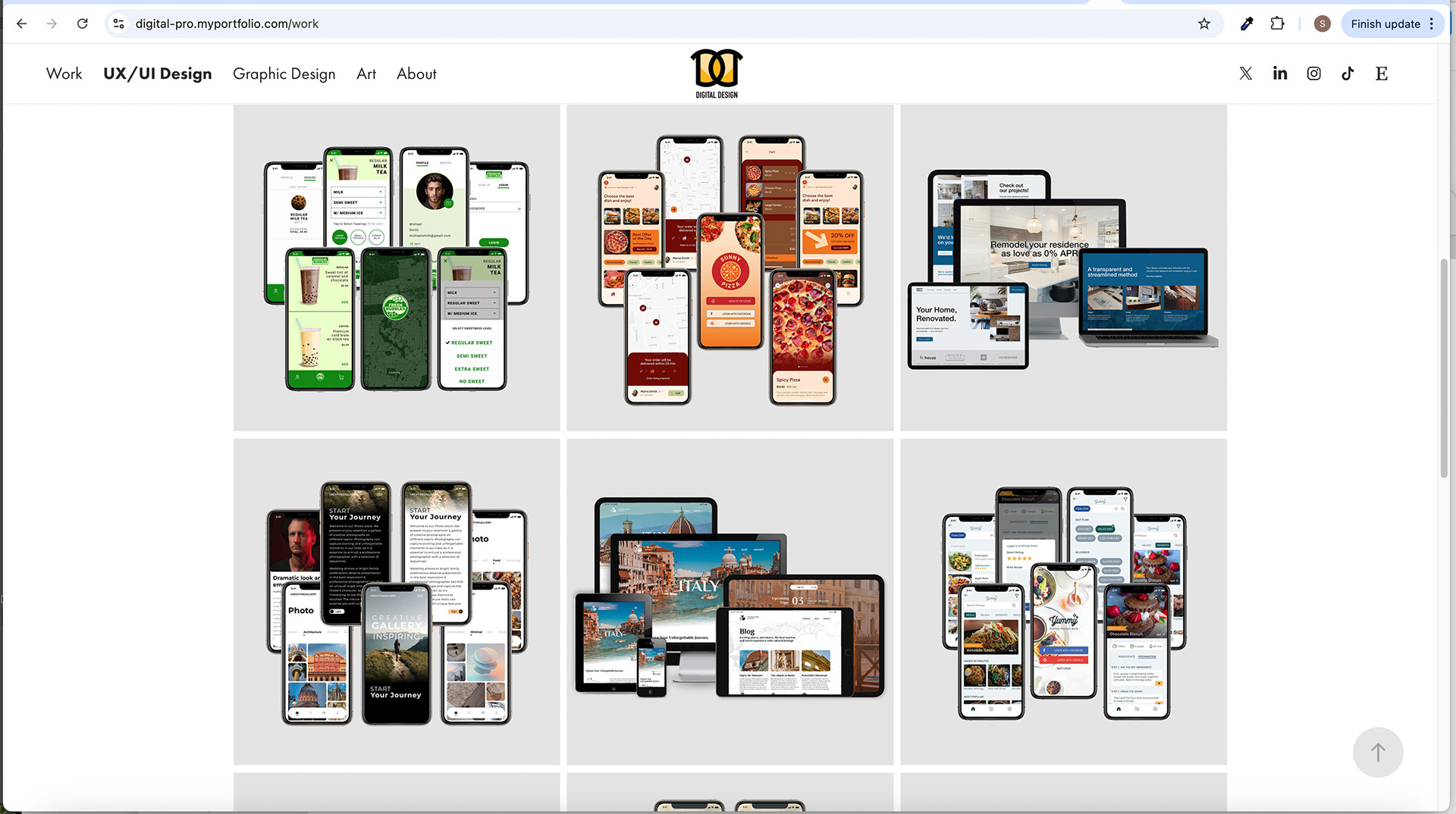 UX / UI Design Screen