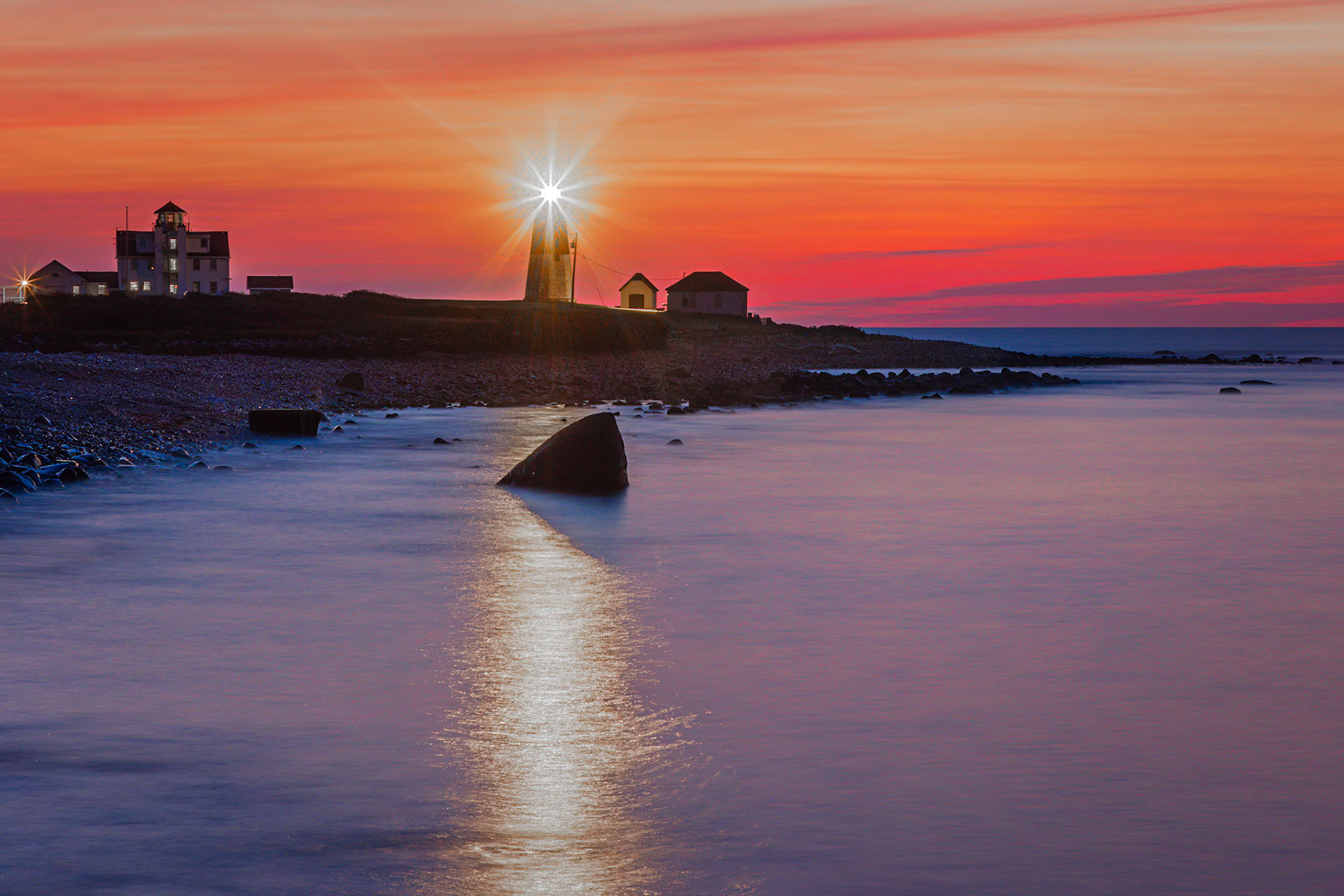 Sunrise at Point Judith Lighthouse