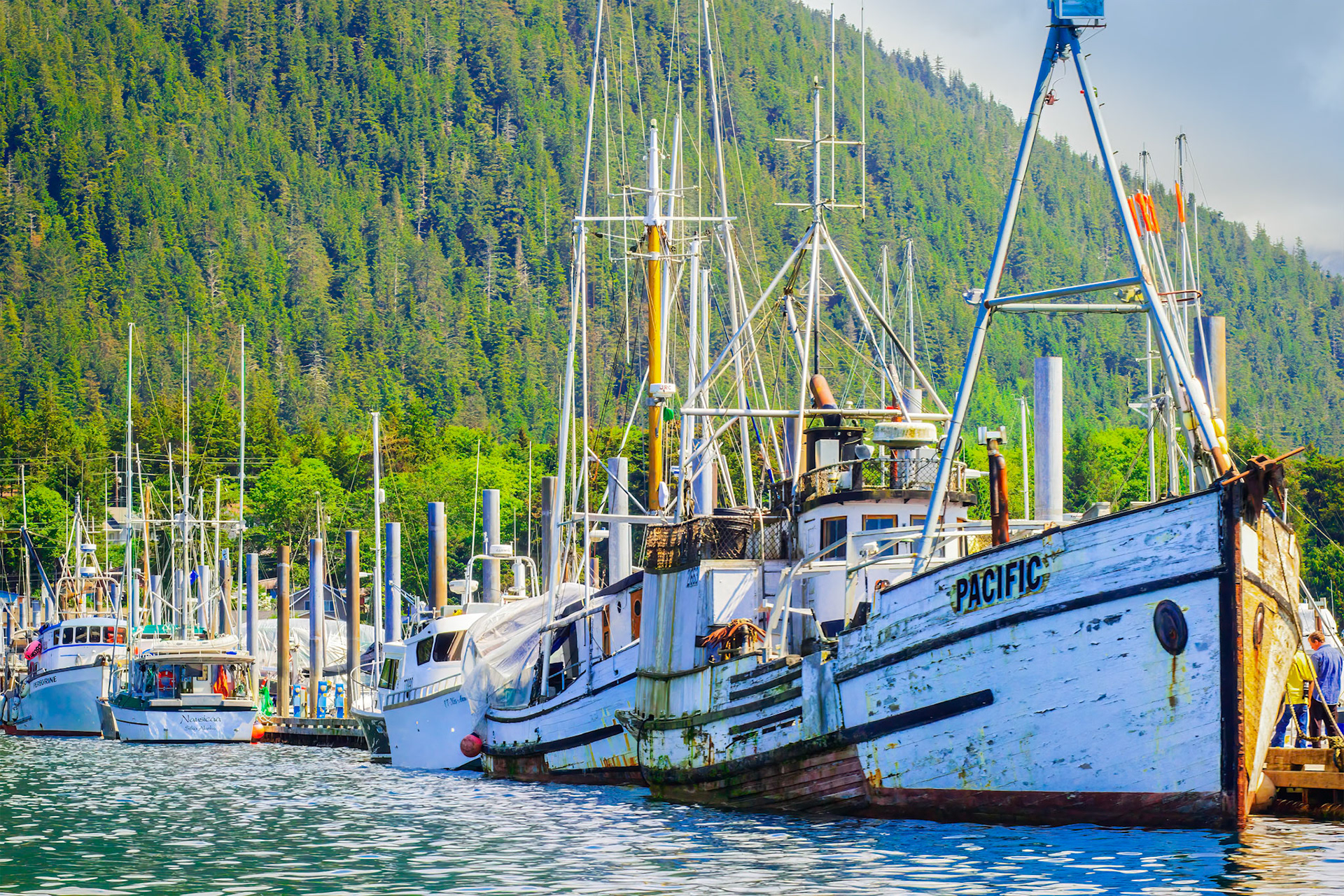 Fishing boats in Sitka Alaska