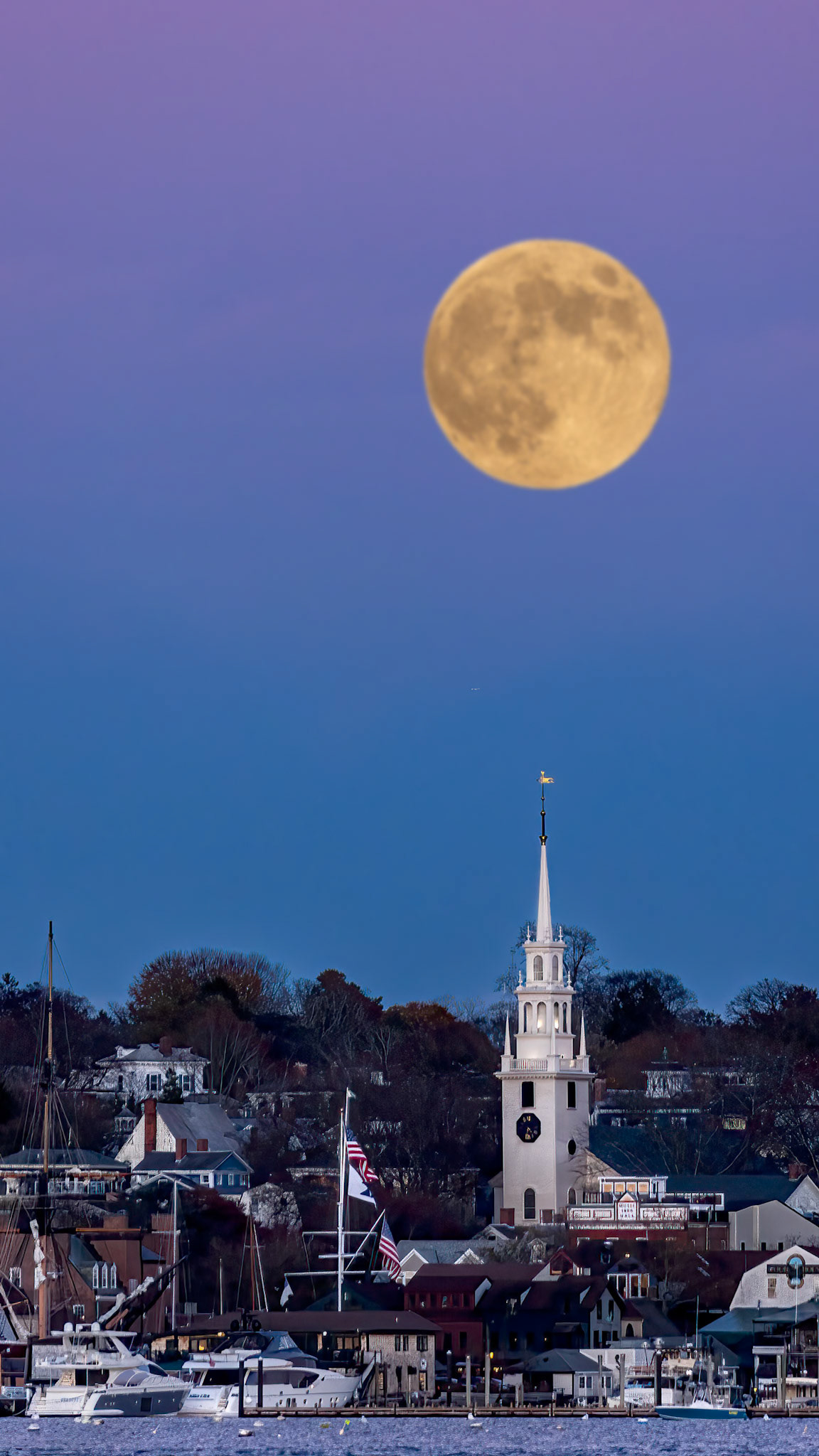 Super Moon over Newport RI