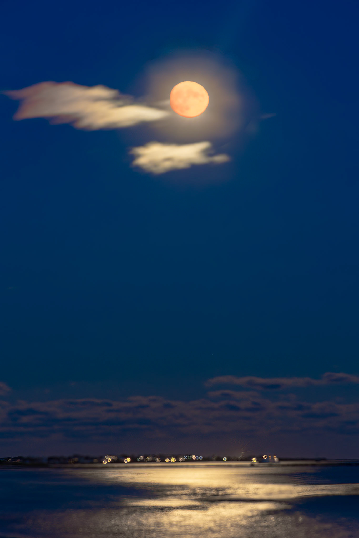 Moon over Matunuck RI