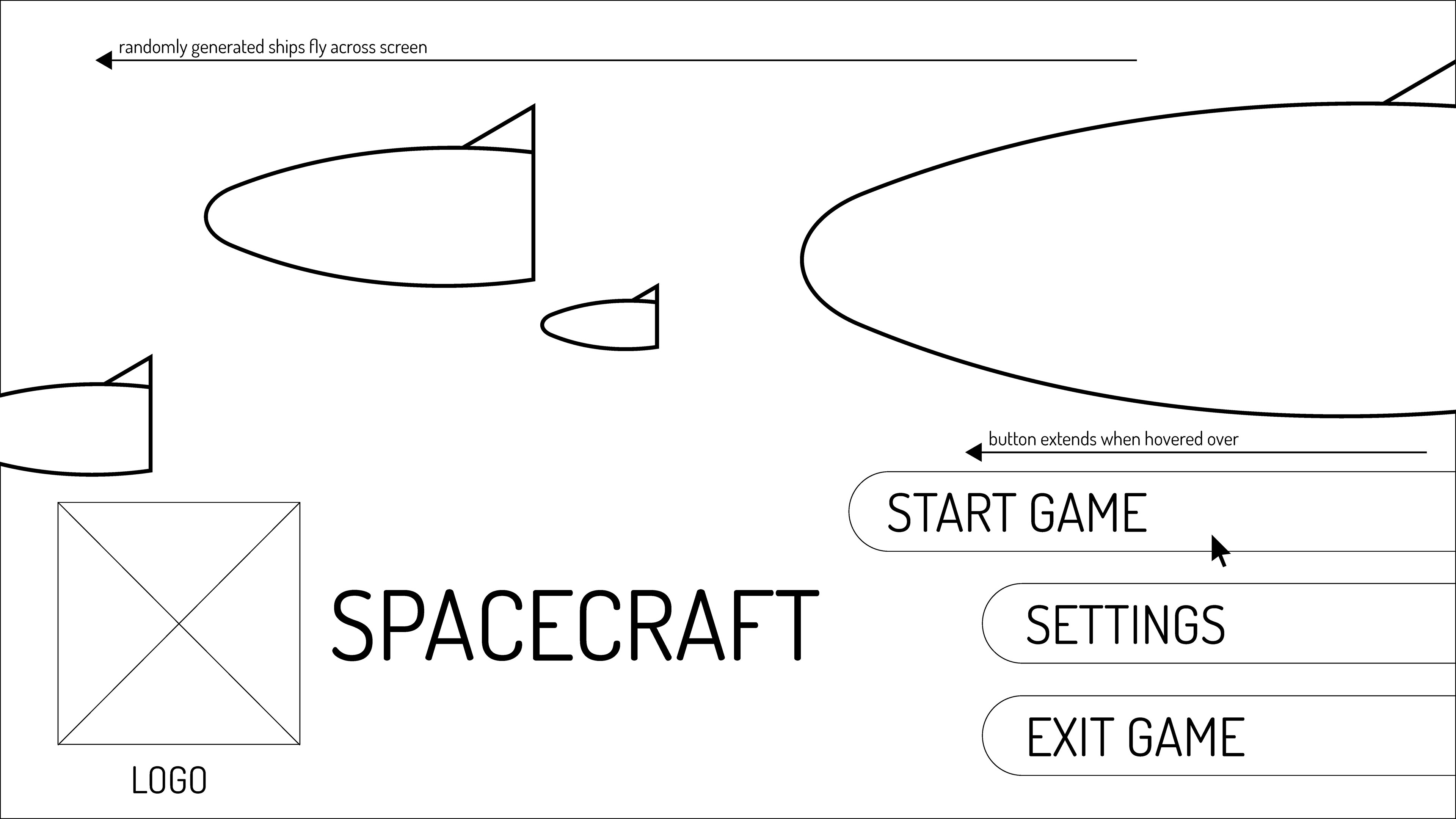 Main menu mockup