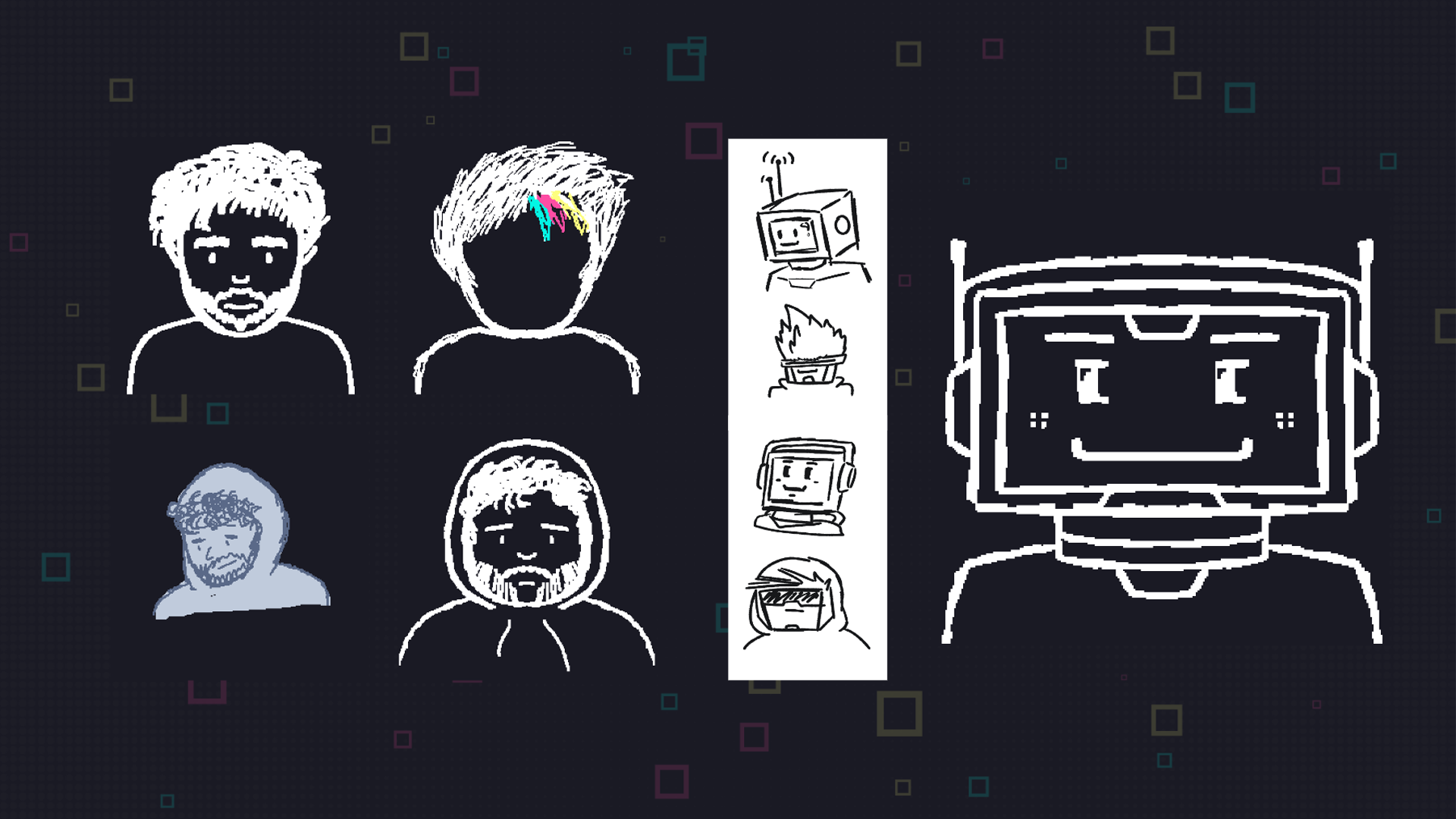Concept drawings for vtuber model