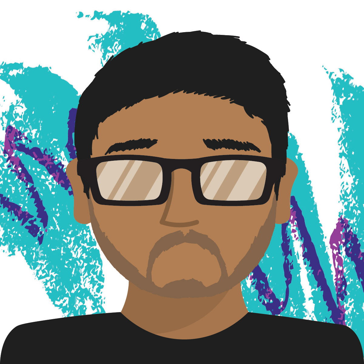 Self-portrait (Adobe Illustrator, Jan 2021)