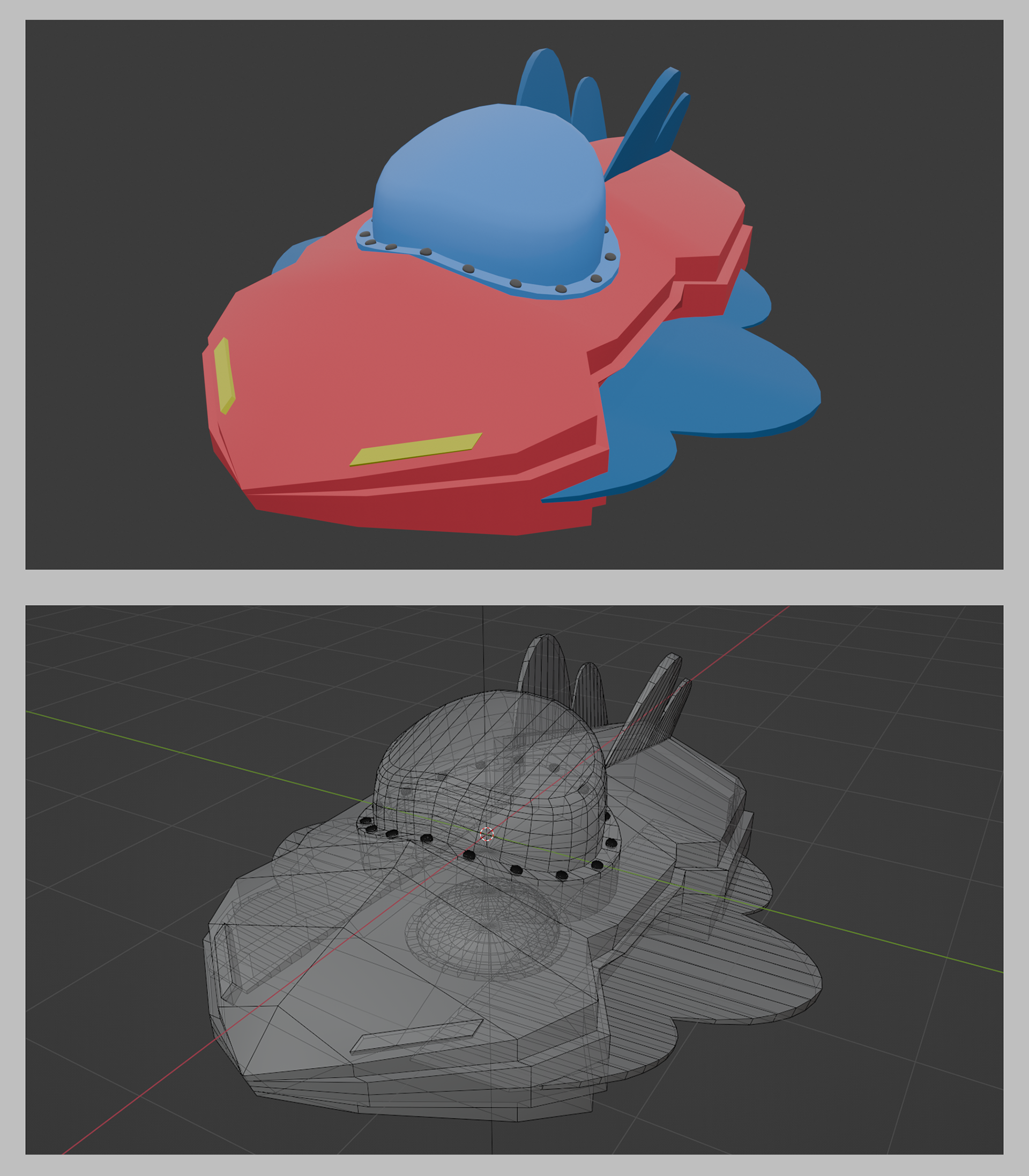 UFO model (untextured) from Terragrams! (Blender, Aug 2024)