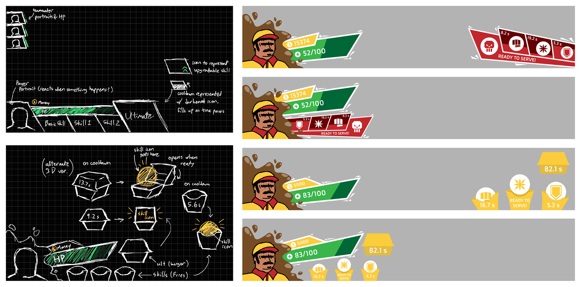 UI sketches and concepts