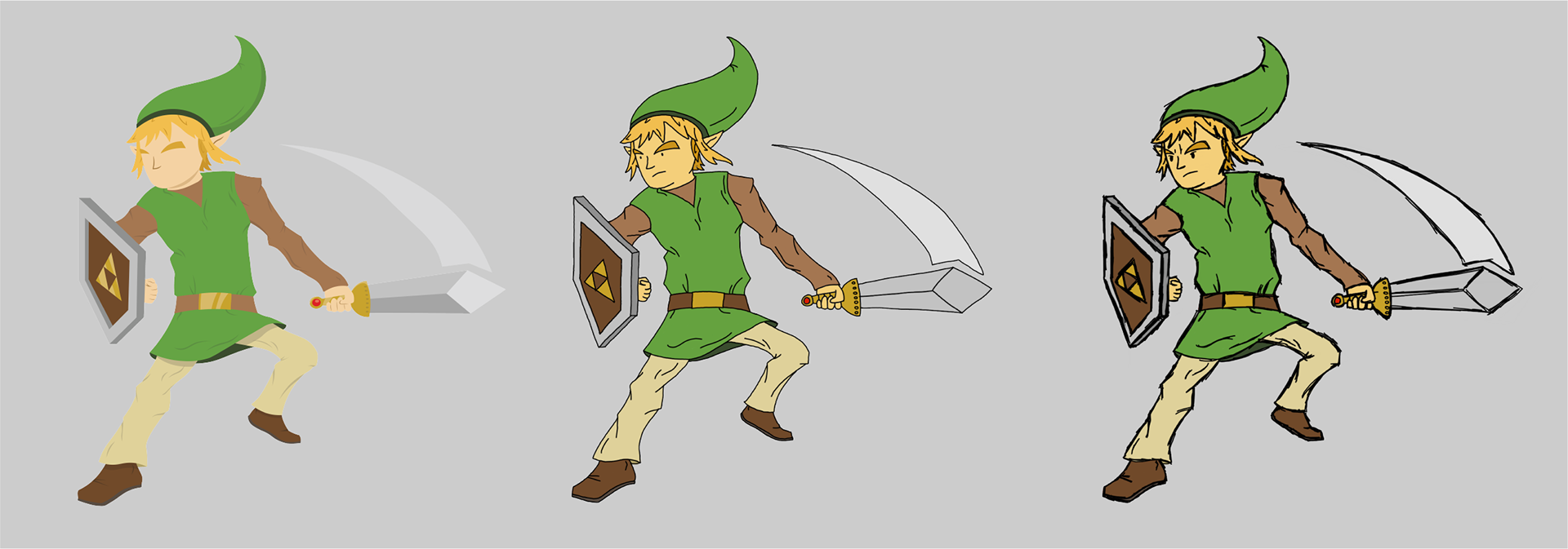 Artstyle tests for Link