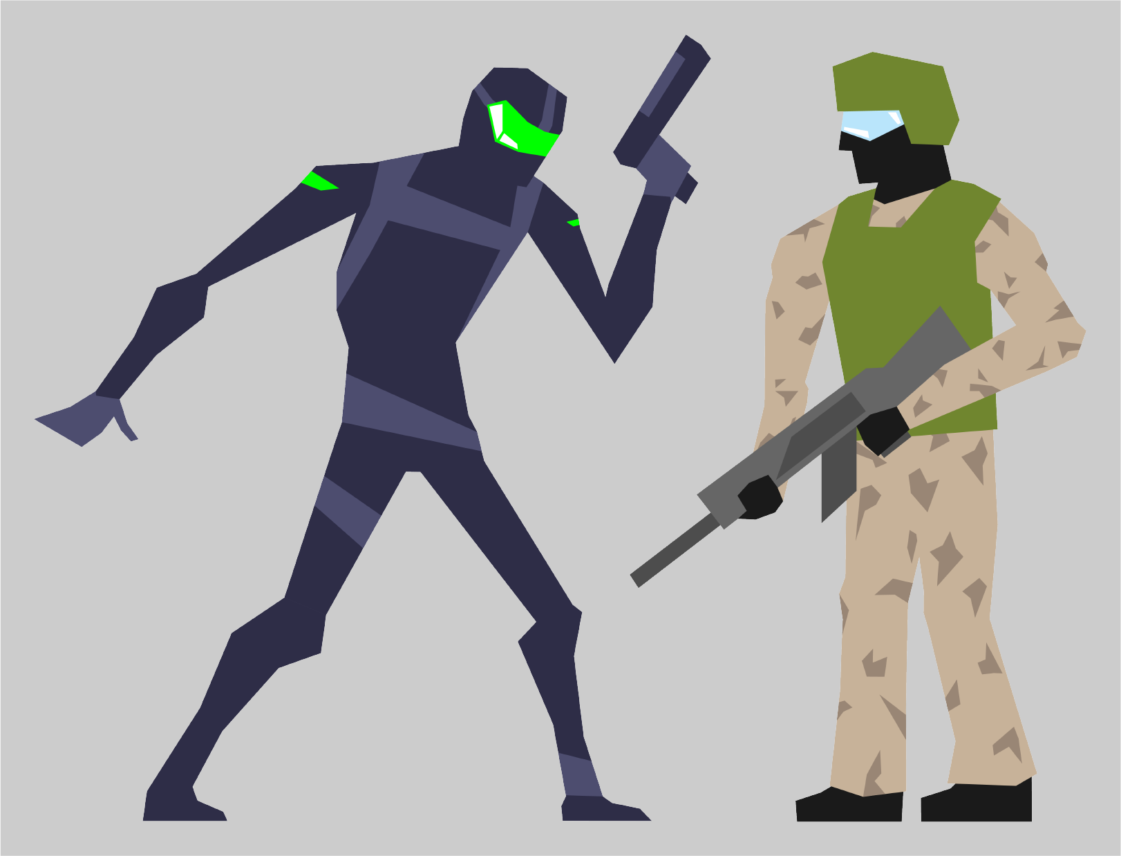 Player and enemy character sprites