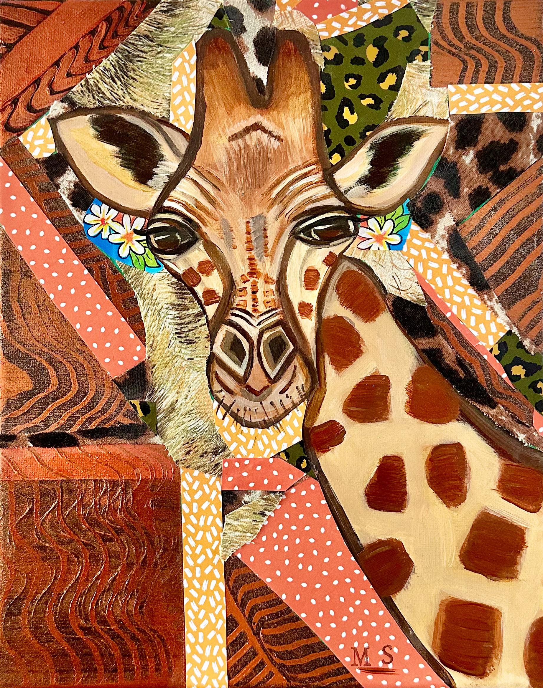 Visions of Kenya, mixed media on canvas