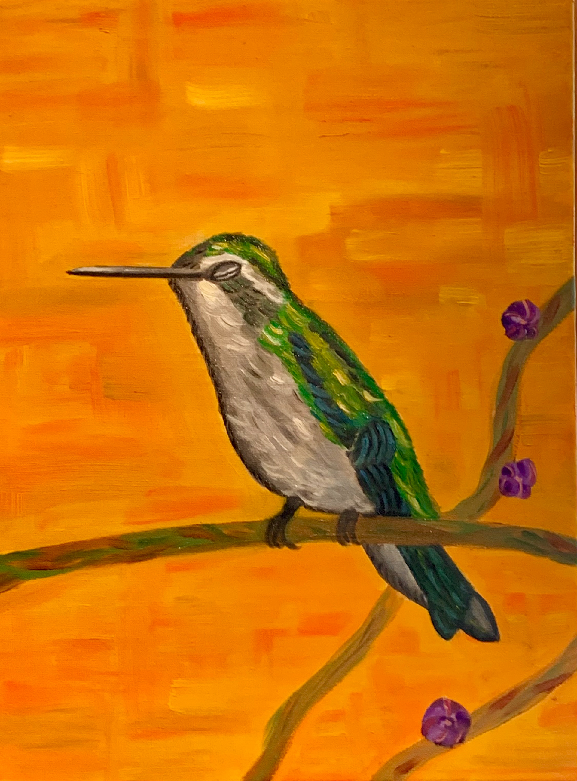 The Sleeping Hummingbird, Oil on Canvas