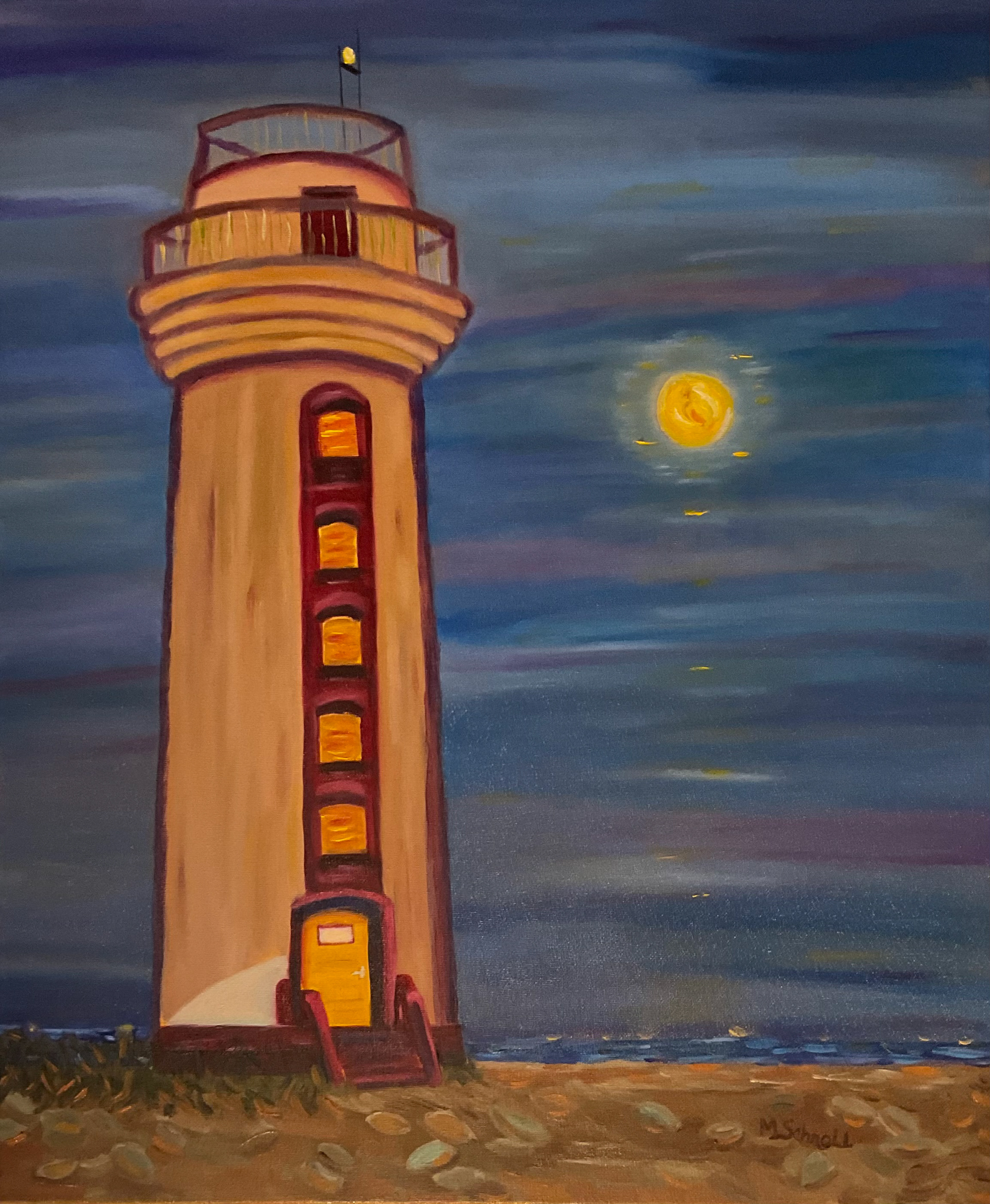 Willemstoren Llighthouse, Acrylic on Canvas