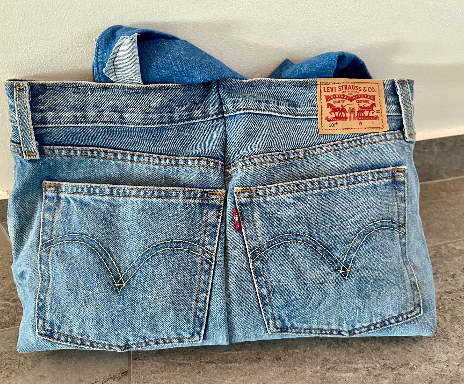 Upcycled denim tote