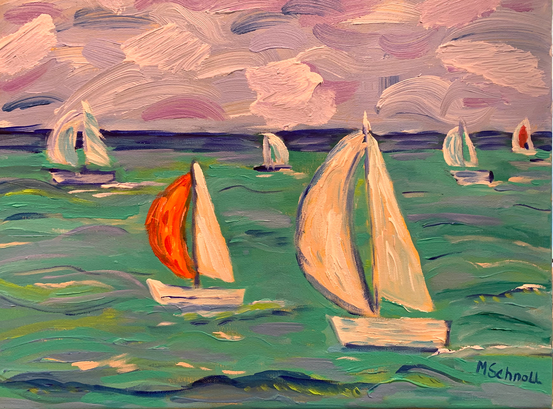 Regatta, Acrylic on Canvas