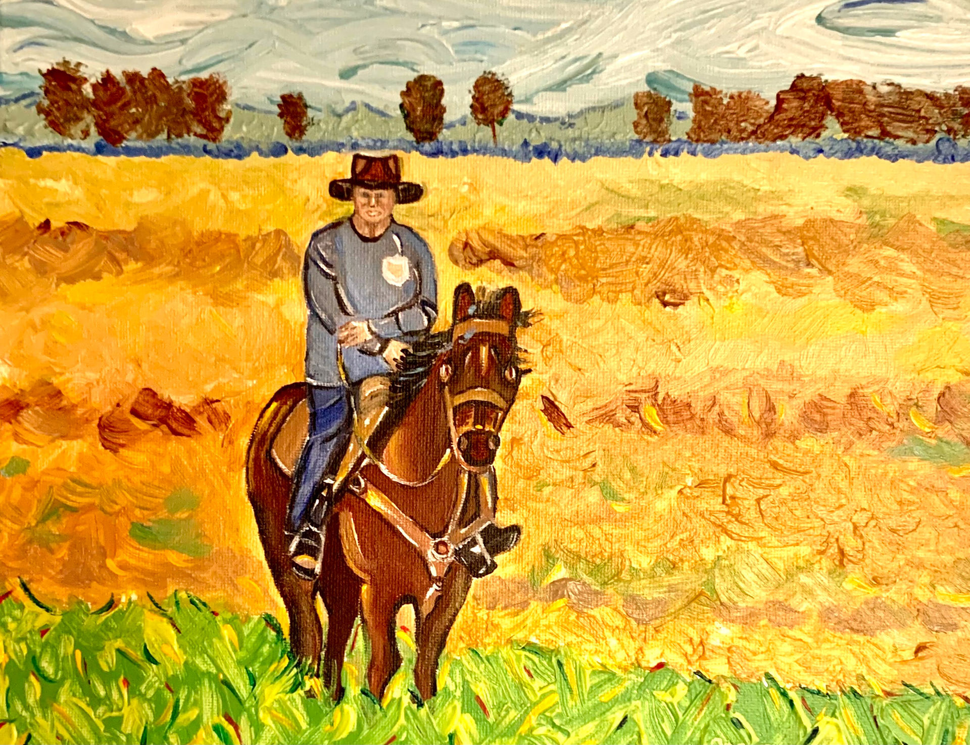 Cowboy Bob, Acrylic on Canvas