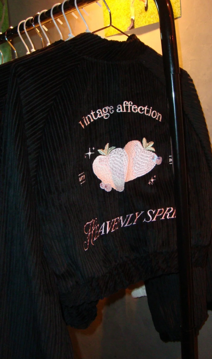embroidered corduroy jacket