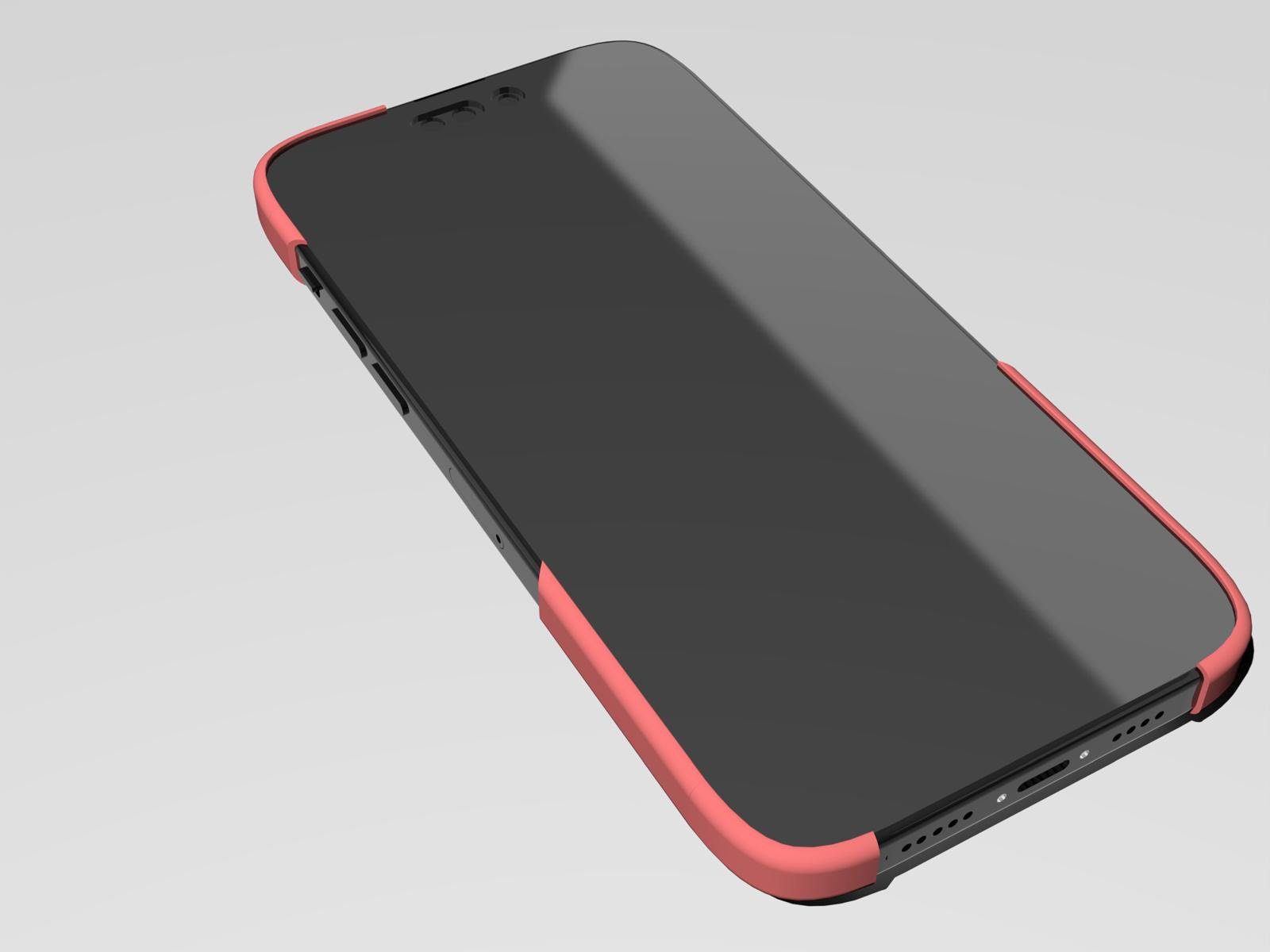 Perspective view in "render mode" - Front side