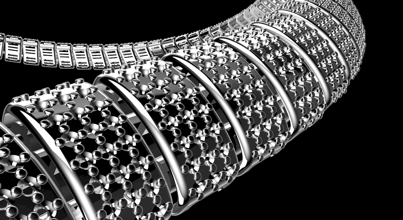 Necklace setting without stones in "render mode"