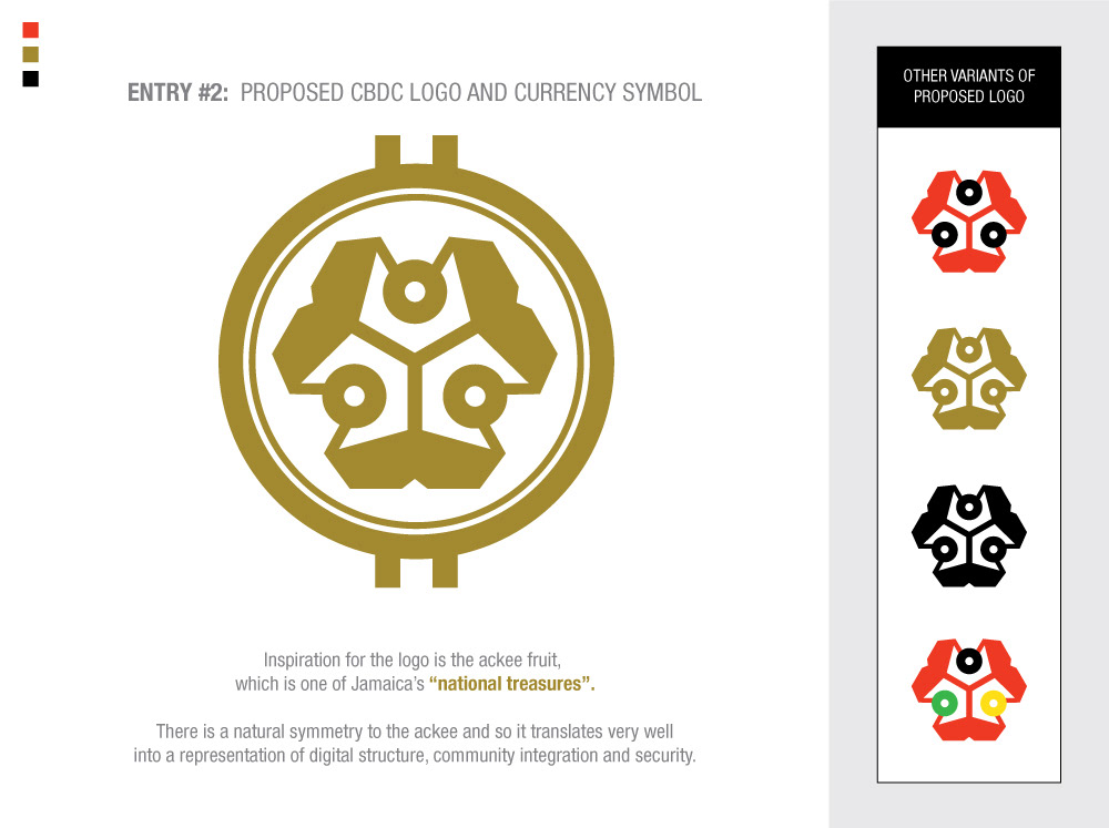 Winning design for the Bank of Jamaica CBDC Logo Contest in 2021