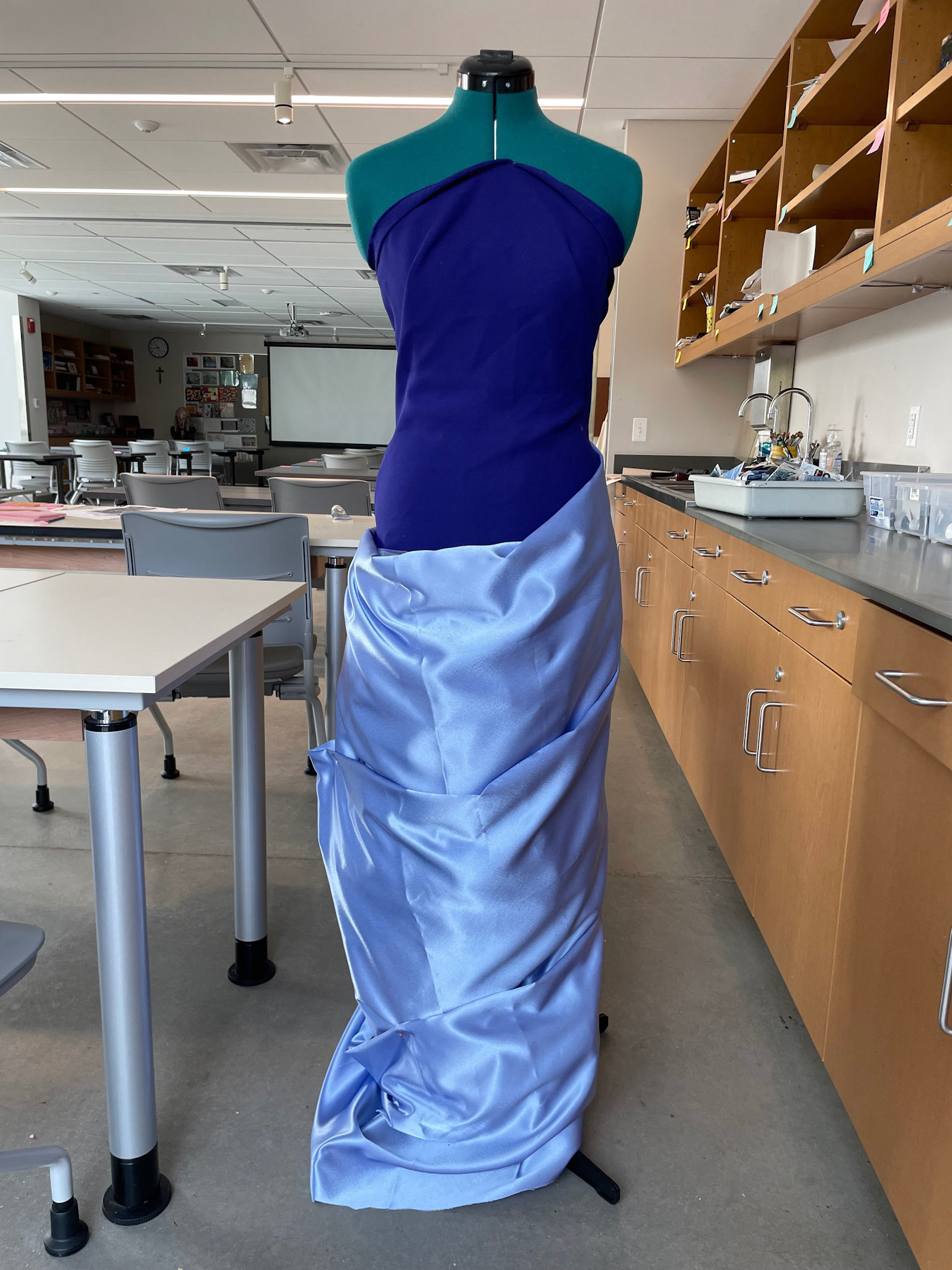 Innaugural gown, art assignment (caplet not pictured)