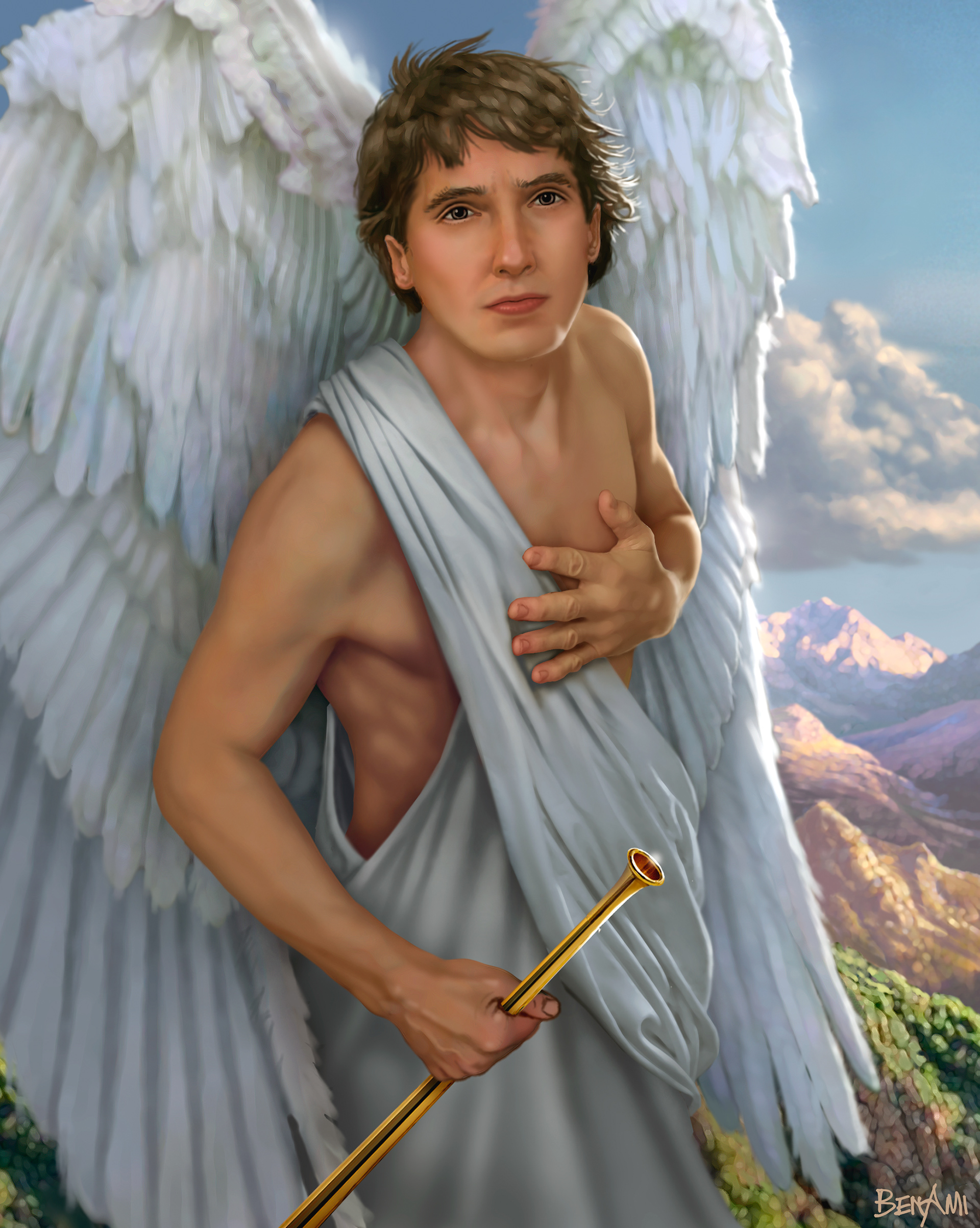 bible tale, biblical, childrens book, illustration, Gabriel, angel, realism, Illustration, realistic illustration, #realisticillustration, book cover, bookcover, #bookcover