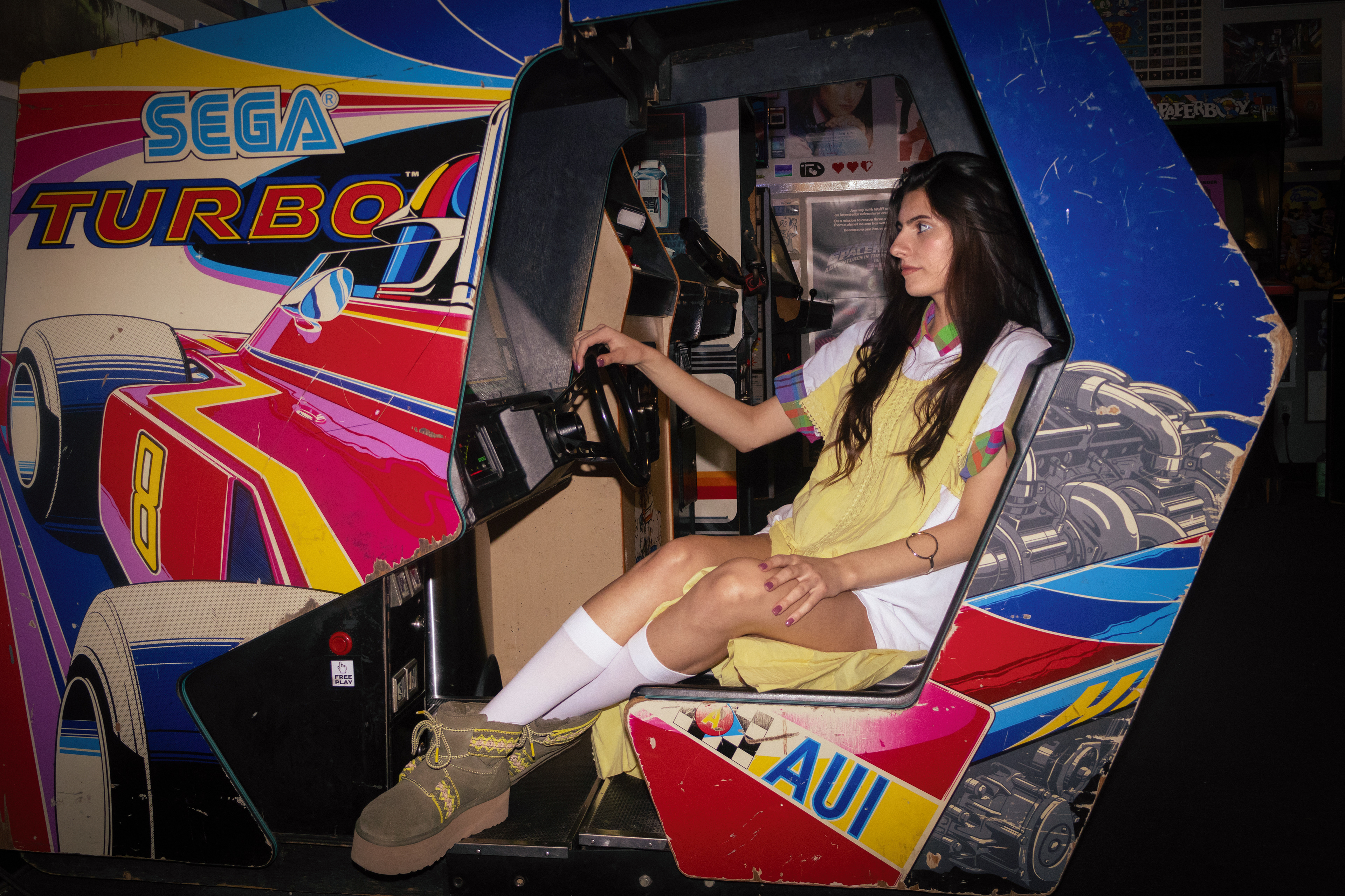 christa reynolds in a handmade t shirt dress over a 2000s button up