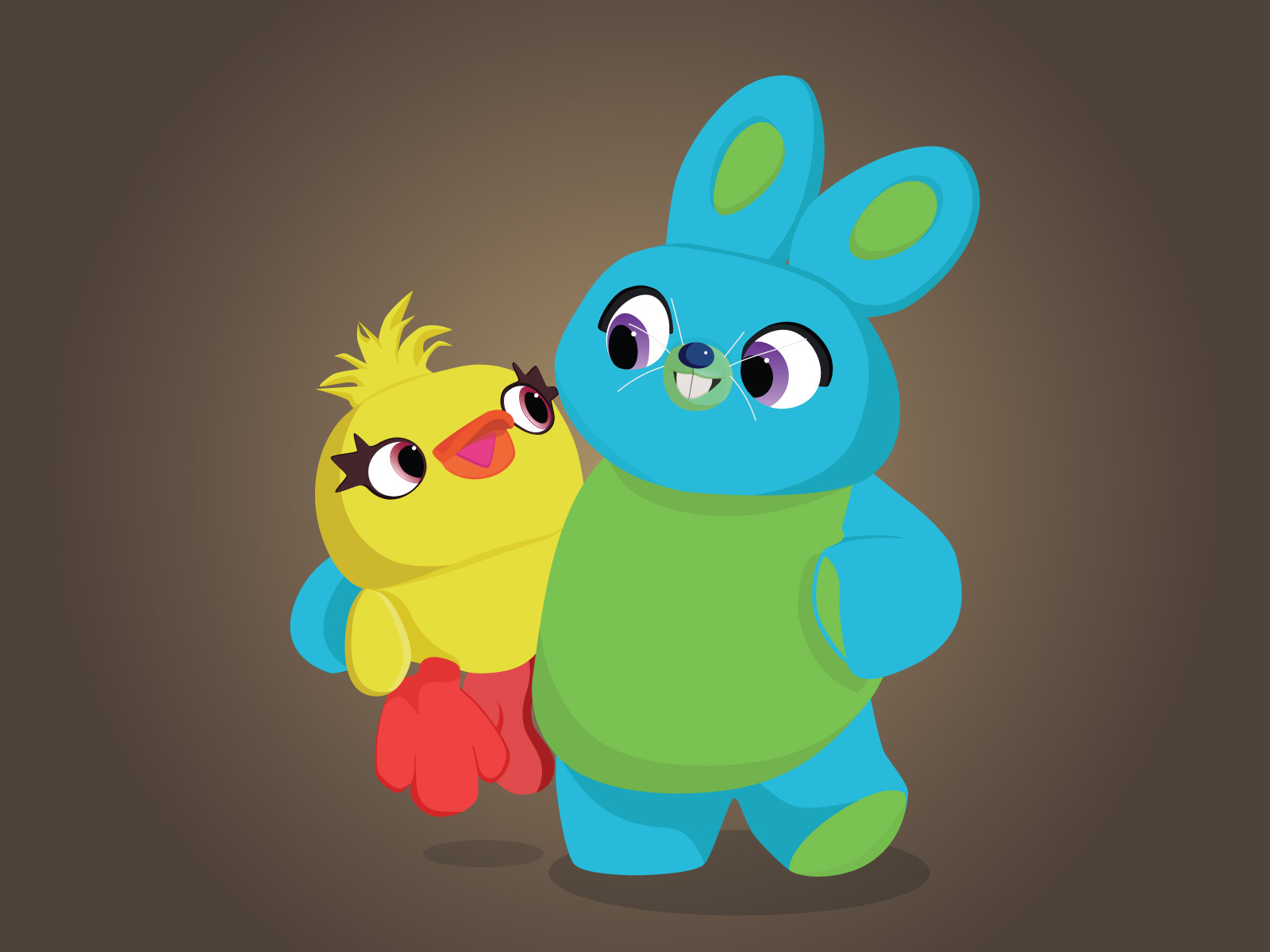 Ducky and Bunny from Toy Story 4