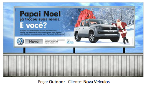 Outdoor promoção de natal