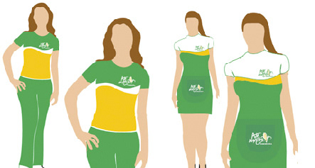Uniformes Art do milho