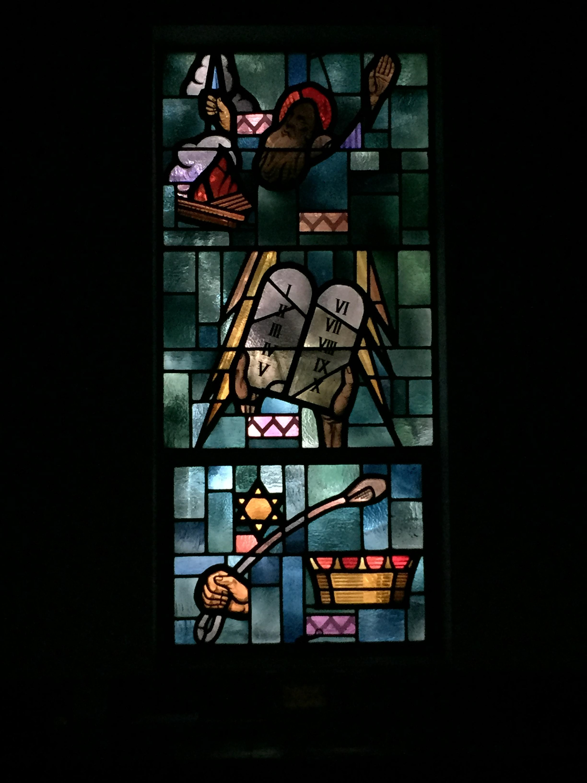 sanctuary stained glass panel