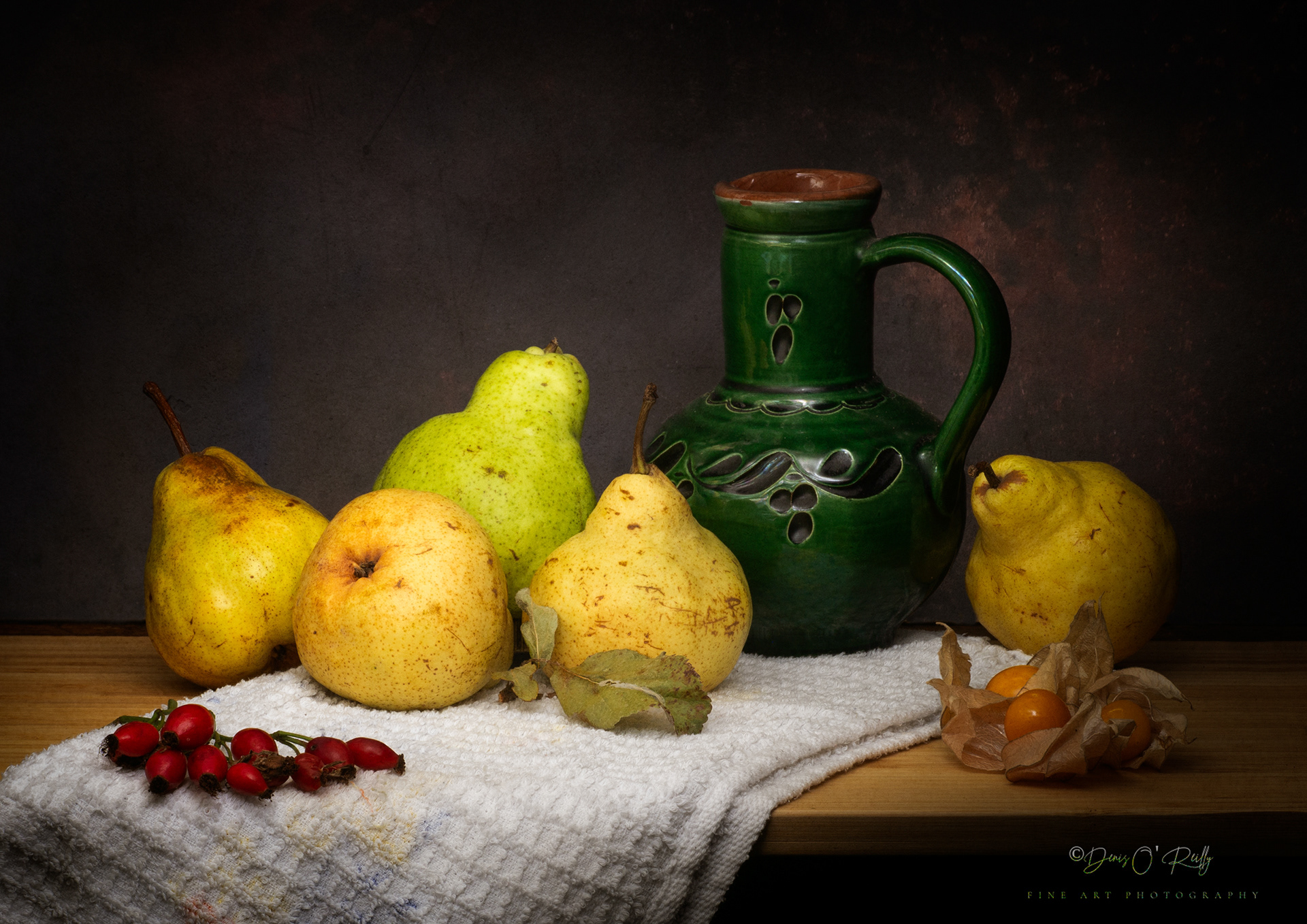 Classic Pears and green Jug