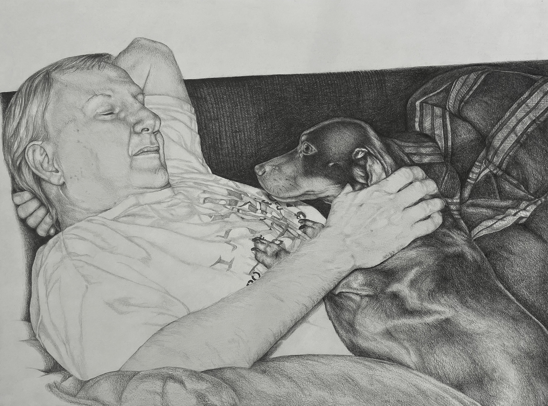 (Age 12) My Dad and Dog [Yes she was really that fat]