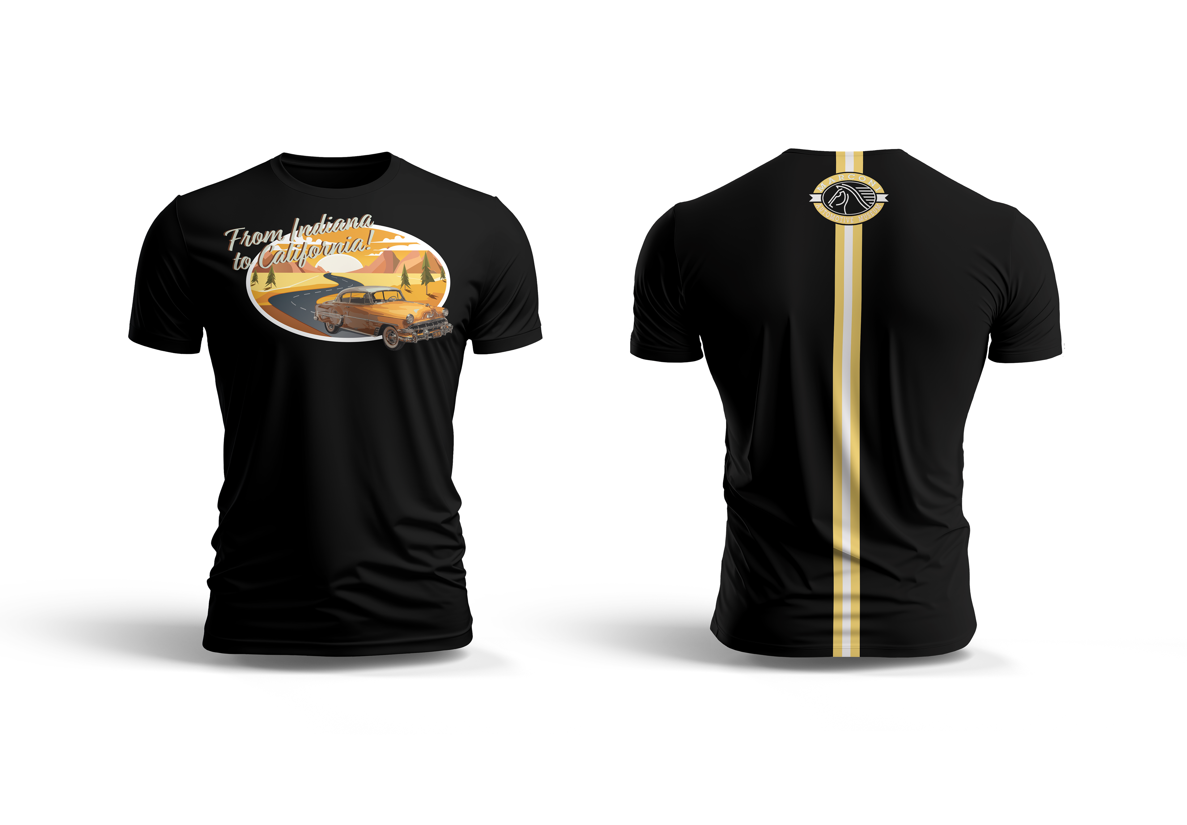 T-Shirt Mockup with the Marconi Logo colorized