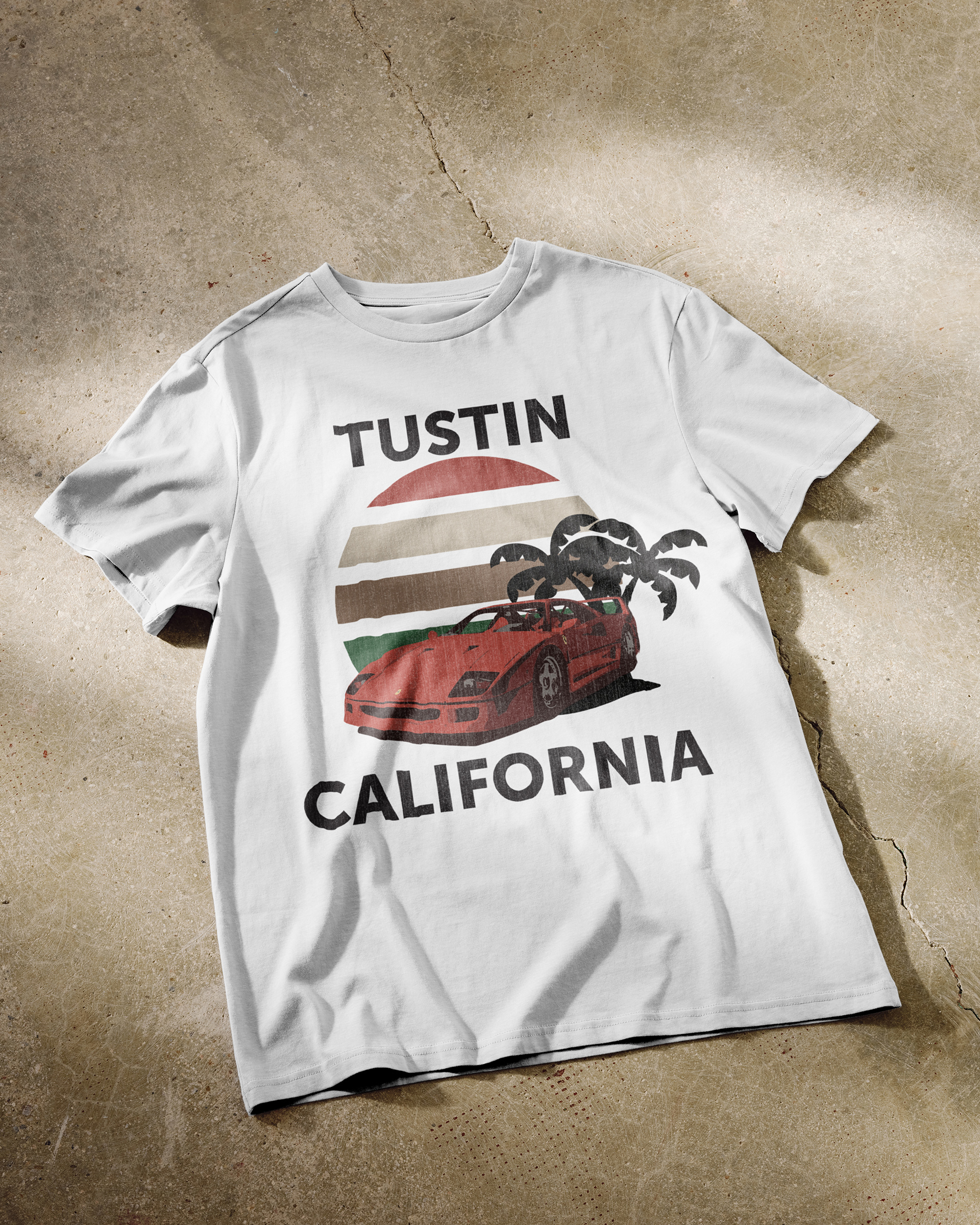 T-Shirt Mockup of the Tustin Ferrari design