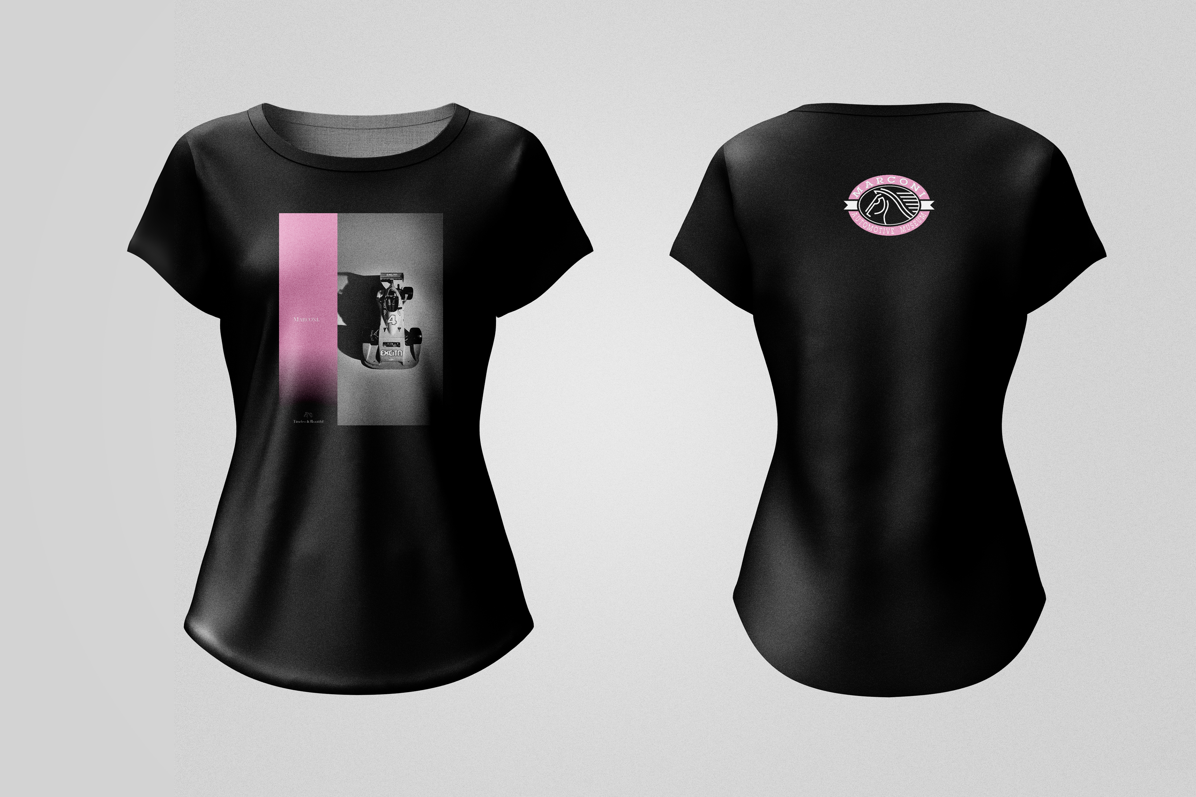 T-Shirt Mockup with the Marconi Logo colorized